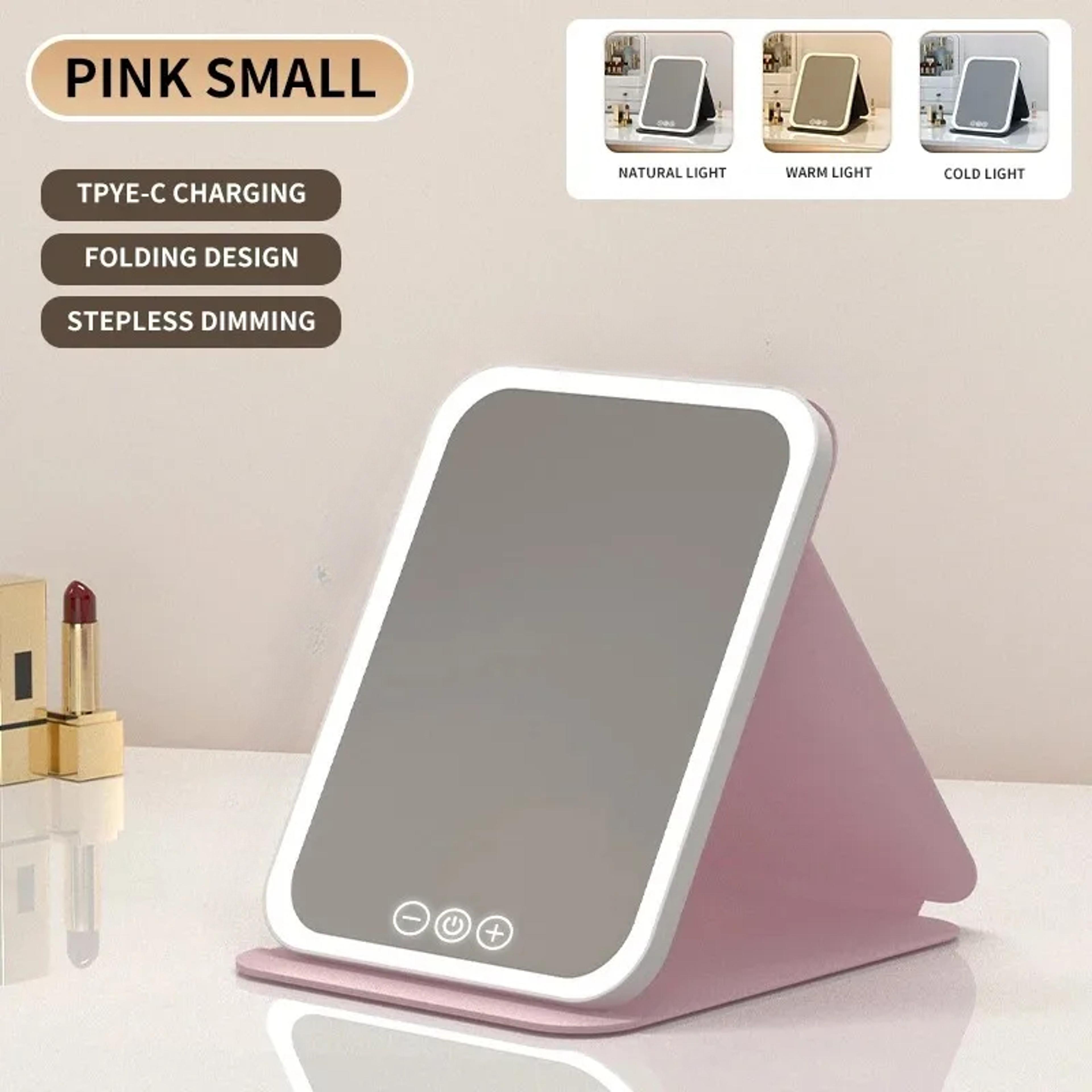 LED Makeup Mirror Rechargeable Touch Control Travel Vanity Mirror With Adjustable Lights 10