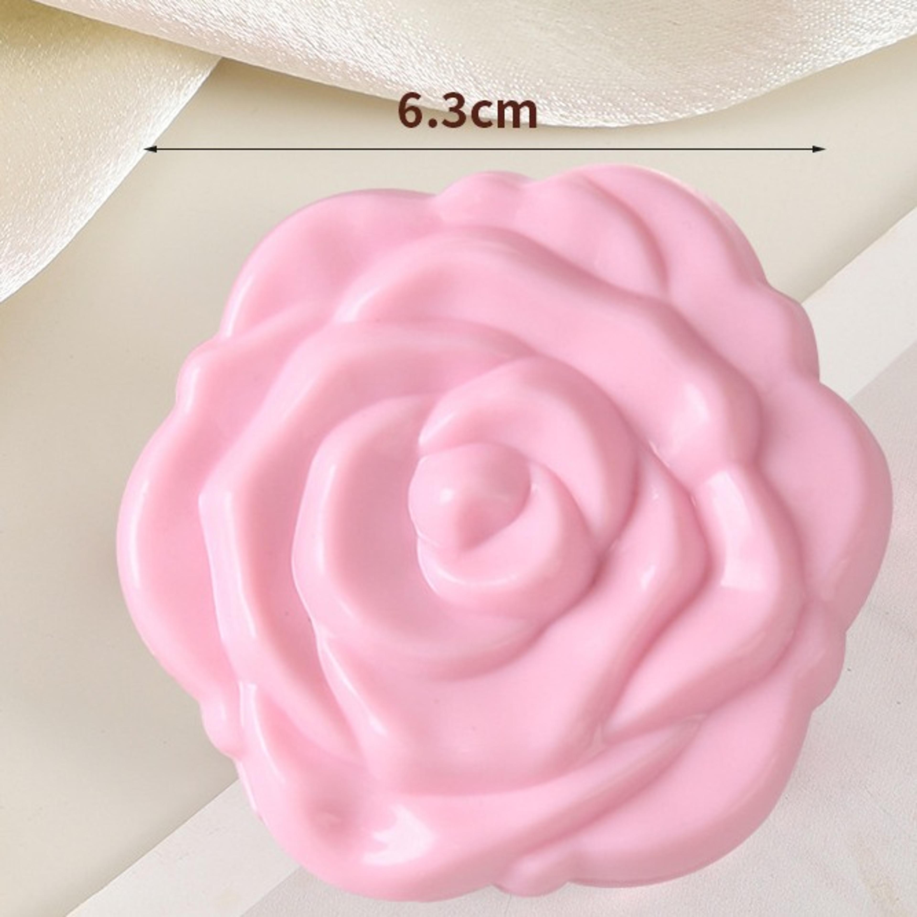 Double Sided Mirror Foldable Portable Makeup Mirror Rose Flower Mirror Exquisite For Pocket Handbag