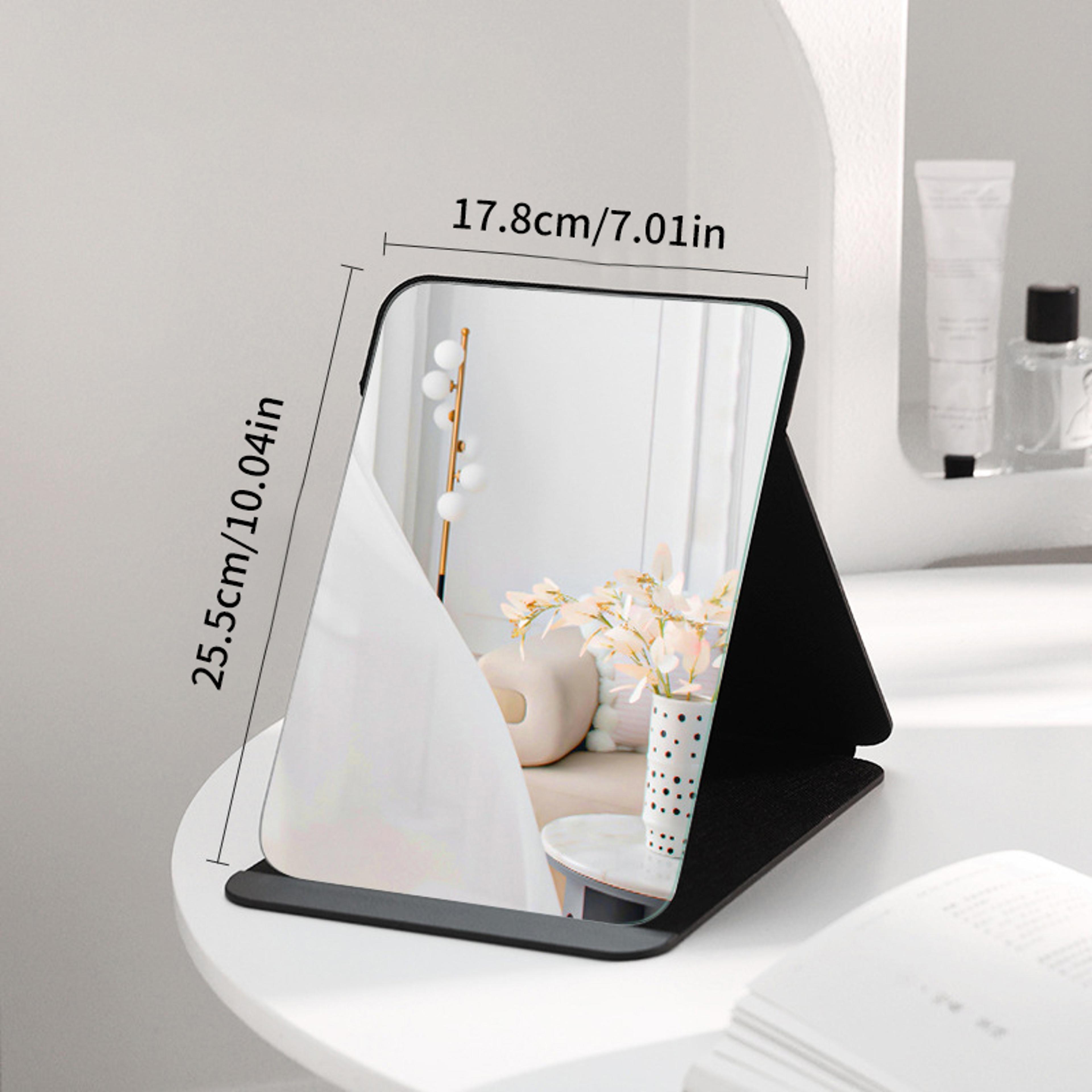 Portable Compact Makeup Mirror With PU Leather Cover Foldable Travel Pocket Vanity Mirror 4