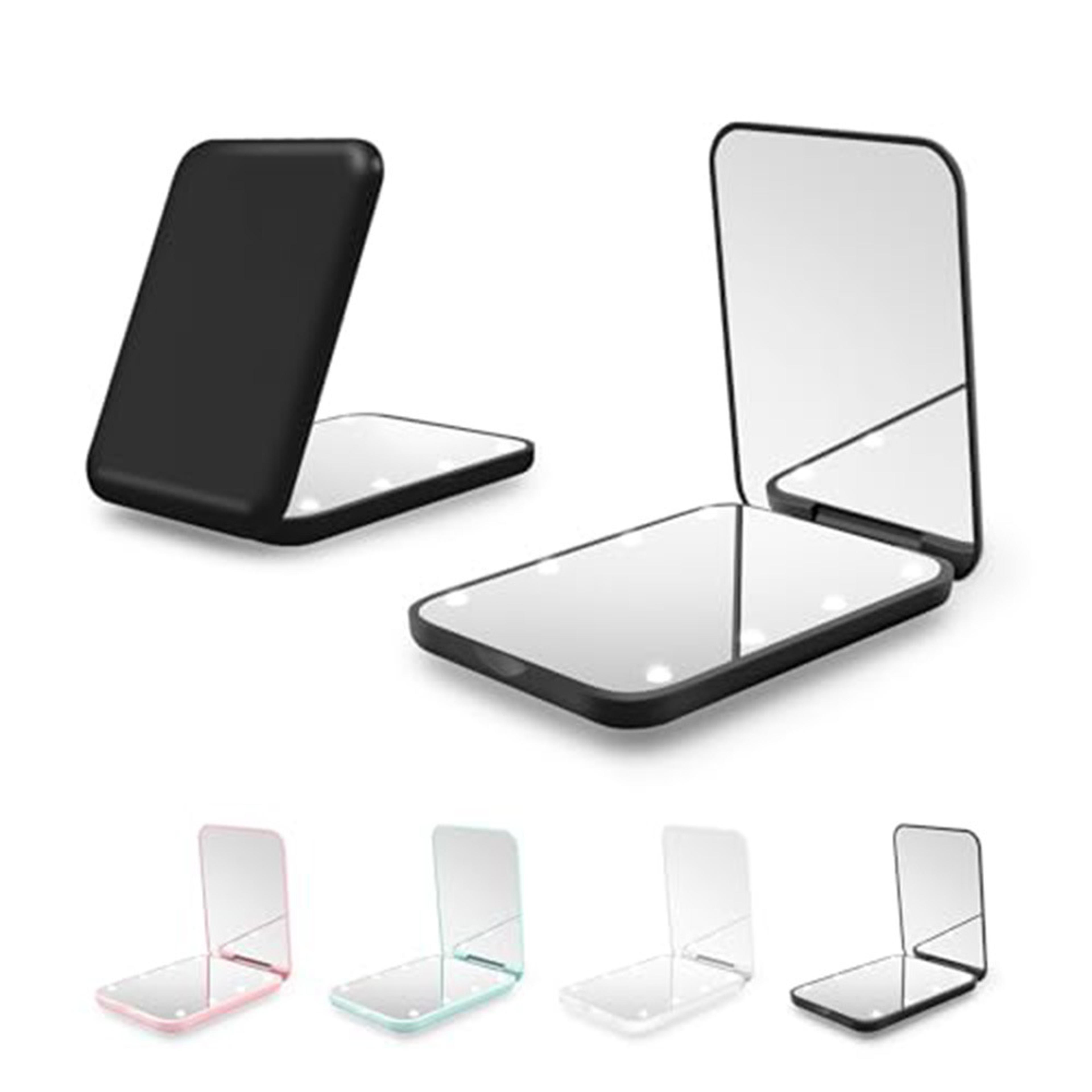 LED Compact Makeup Mirror With Light 3X Magnifying Travel Pocket Mirror Foldable Portable Vanity Mi 4
