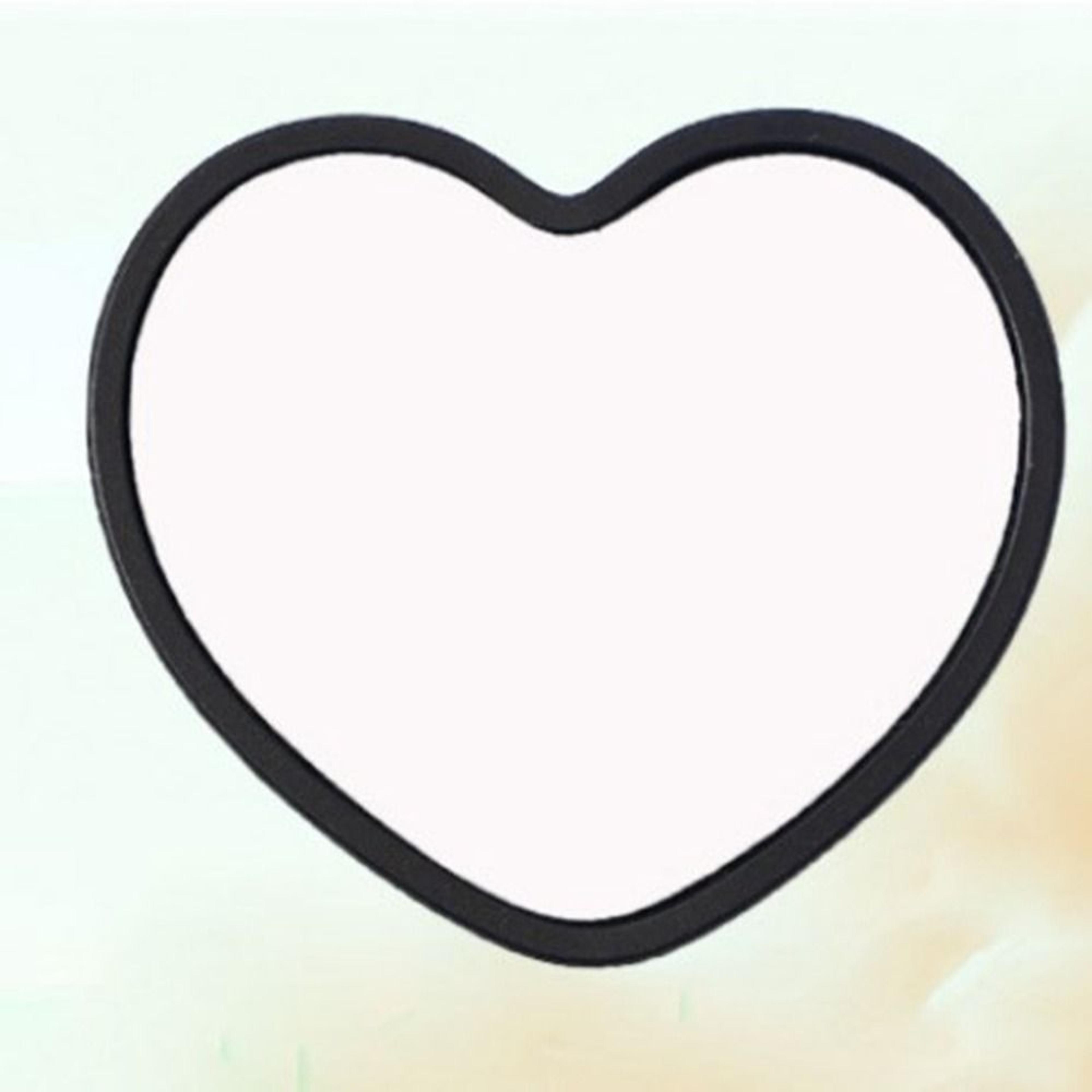HeartShaped Handheld Mirror Portable Makeup Mirror Compact Vanity Mirror For Travel  Daily TouchUps 1