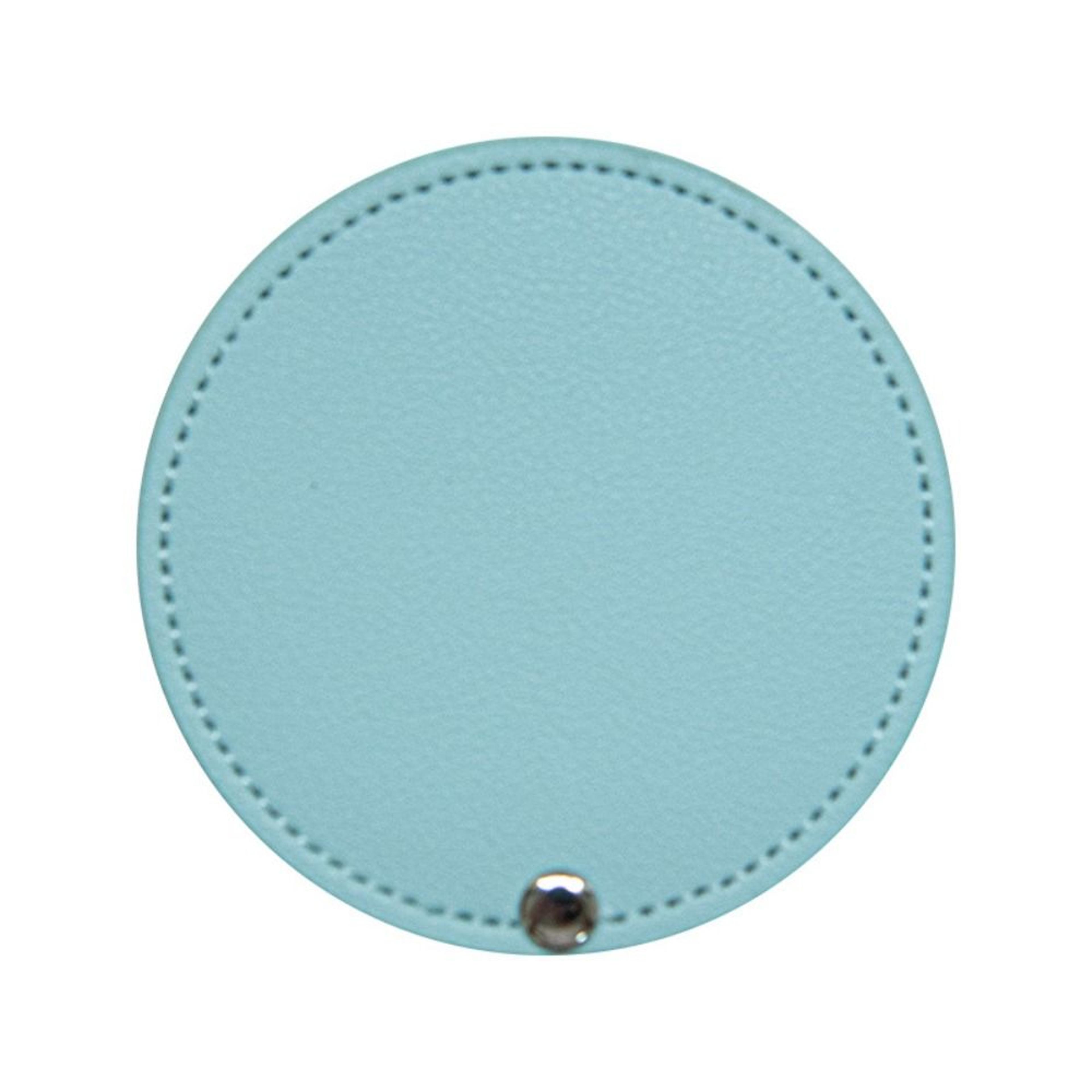 Ultra Thin Compact Makeup Mirror Round PU Leather Travel Pocket Mirror For Purse  Makeup Bag 3