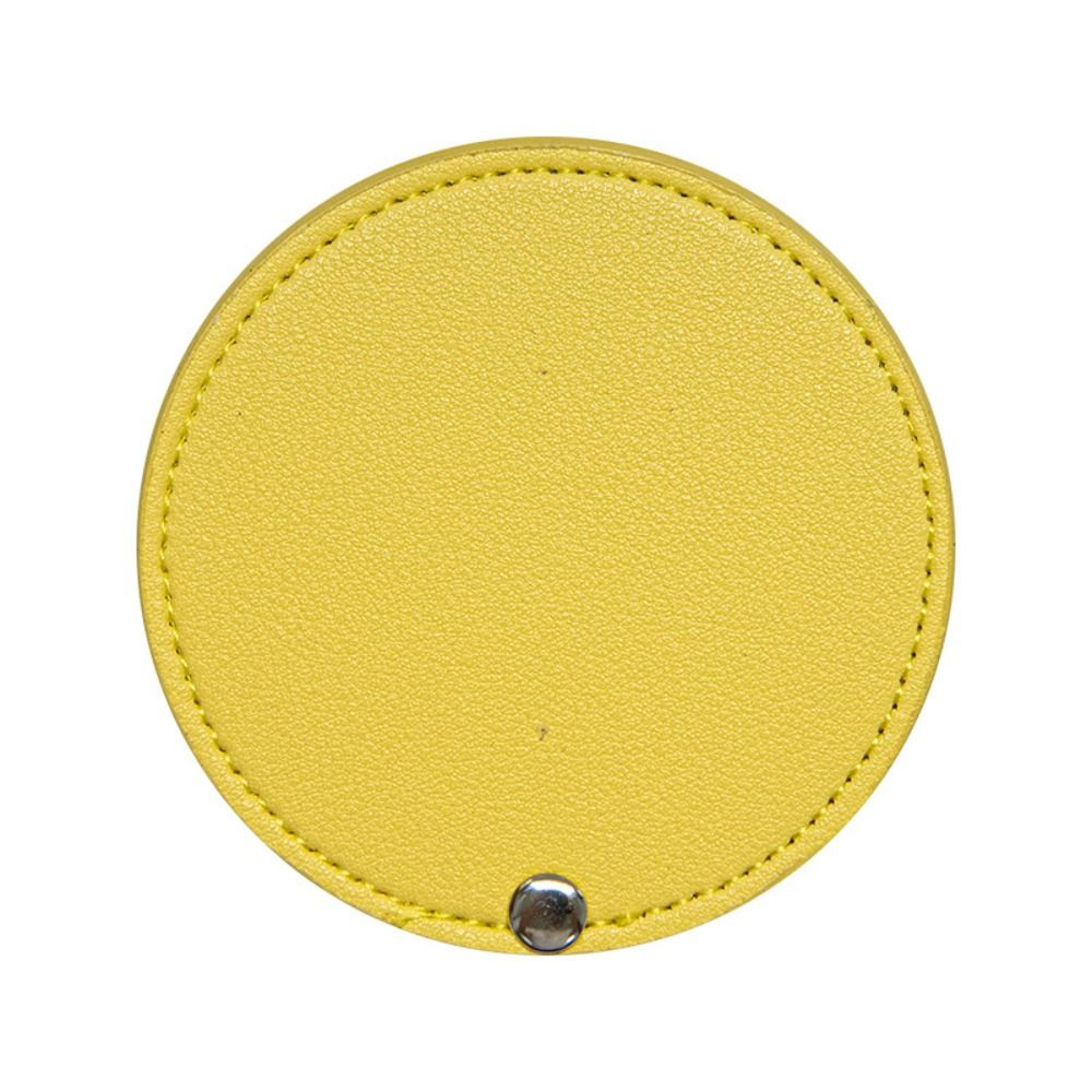 Ultra Thin Compact Makeup Mirror Round PU Leather Travel Pocket Mirror For Purse  Makeup Bag 5
