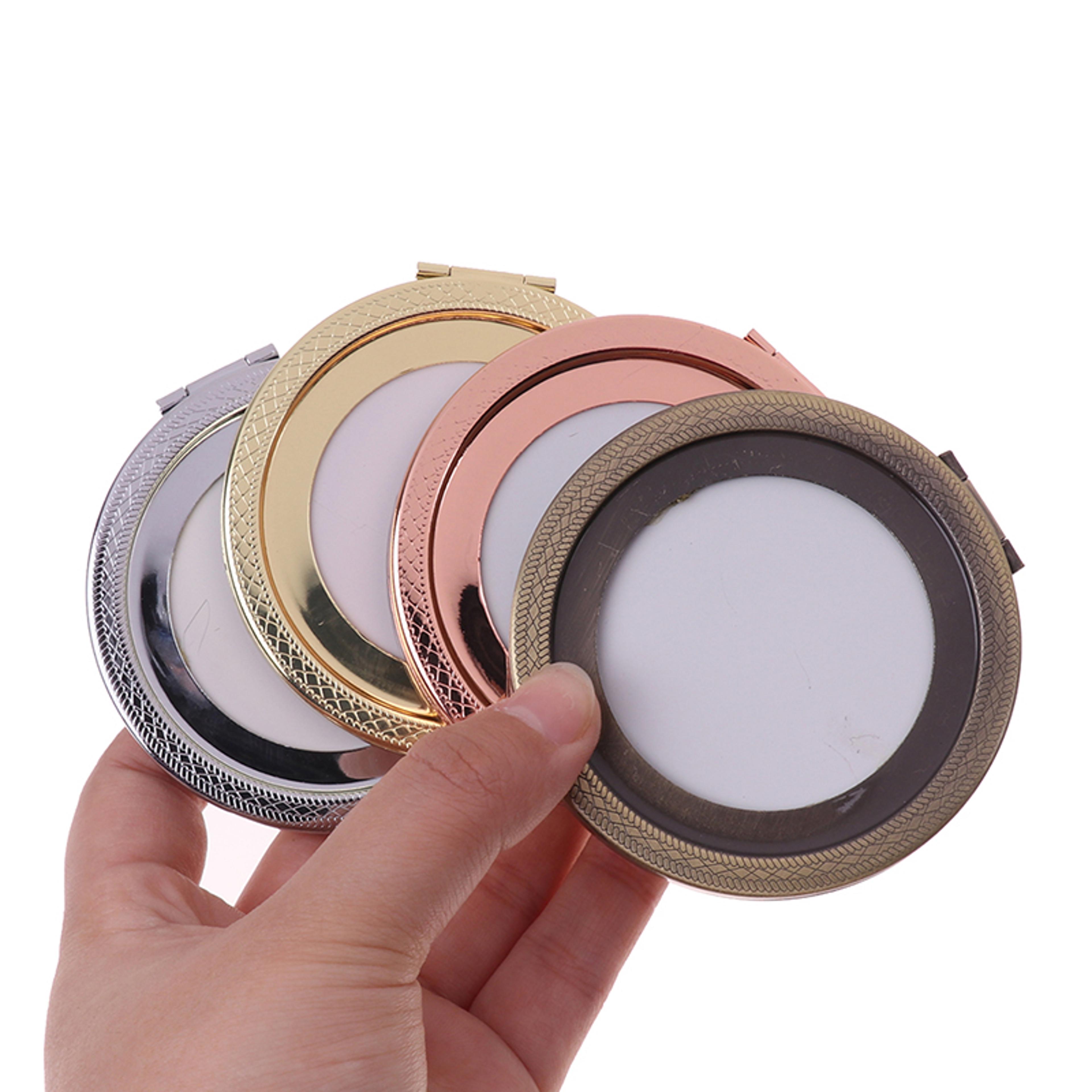 Vintage Compact Makeup Mirror Double Sided Folding Pocket Mirror For Travel  Daily TouchUps 4