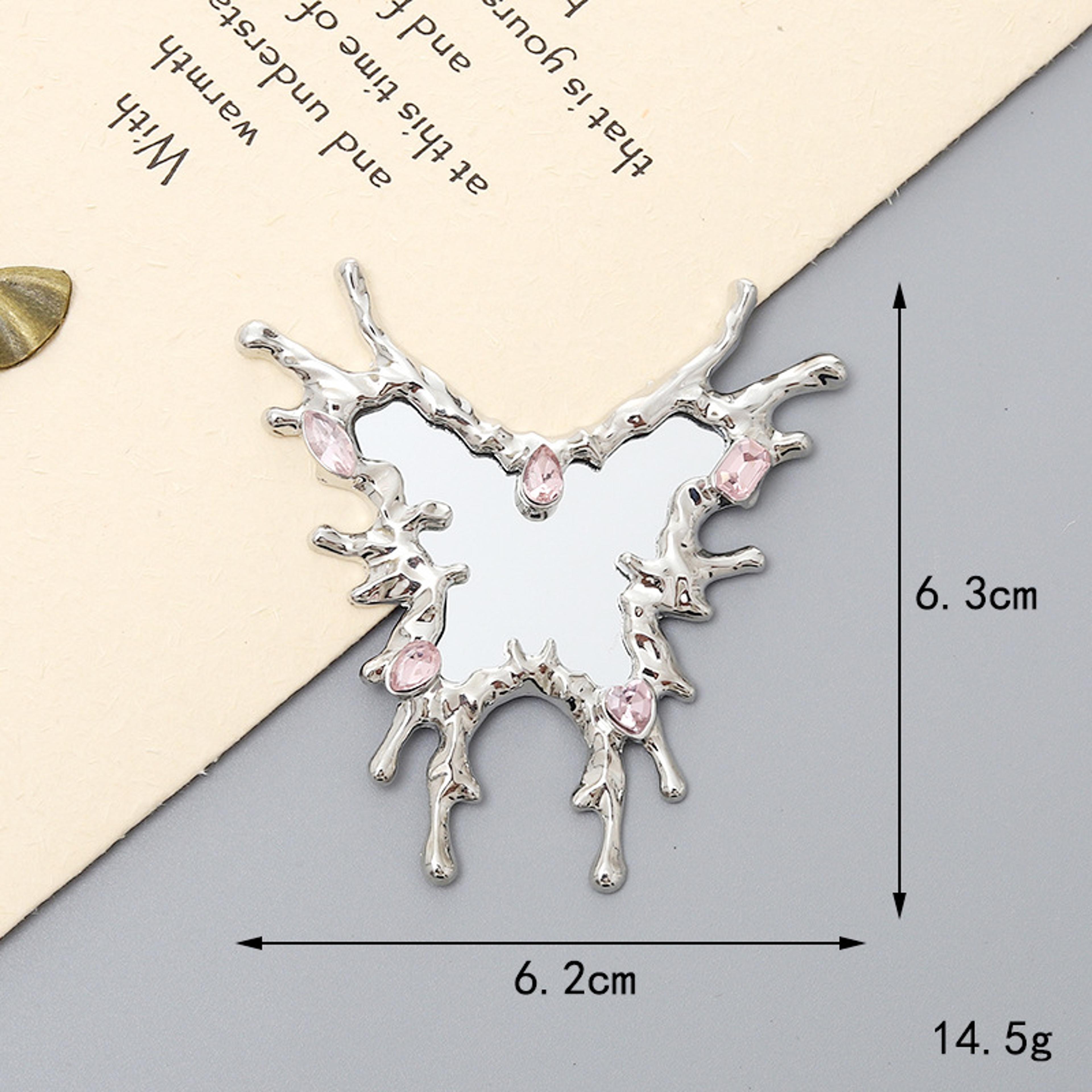 Luxury Makeup Mirror Metal Vanity Mirror With Irregular Liquid Drop Design 1