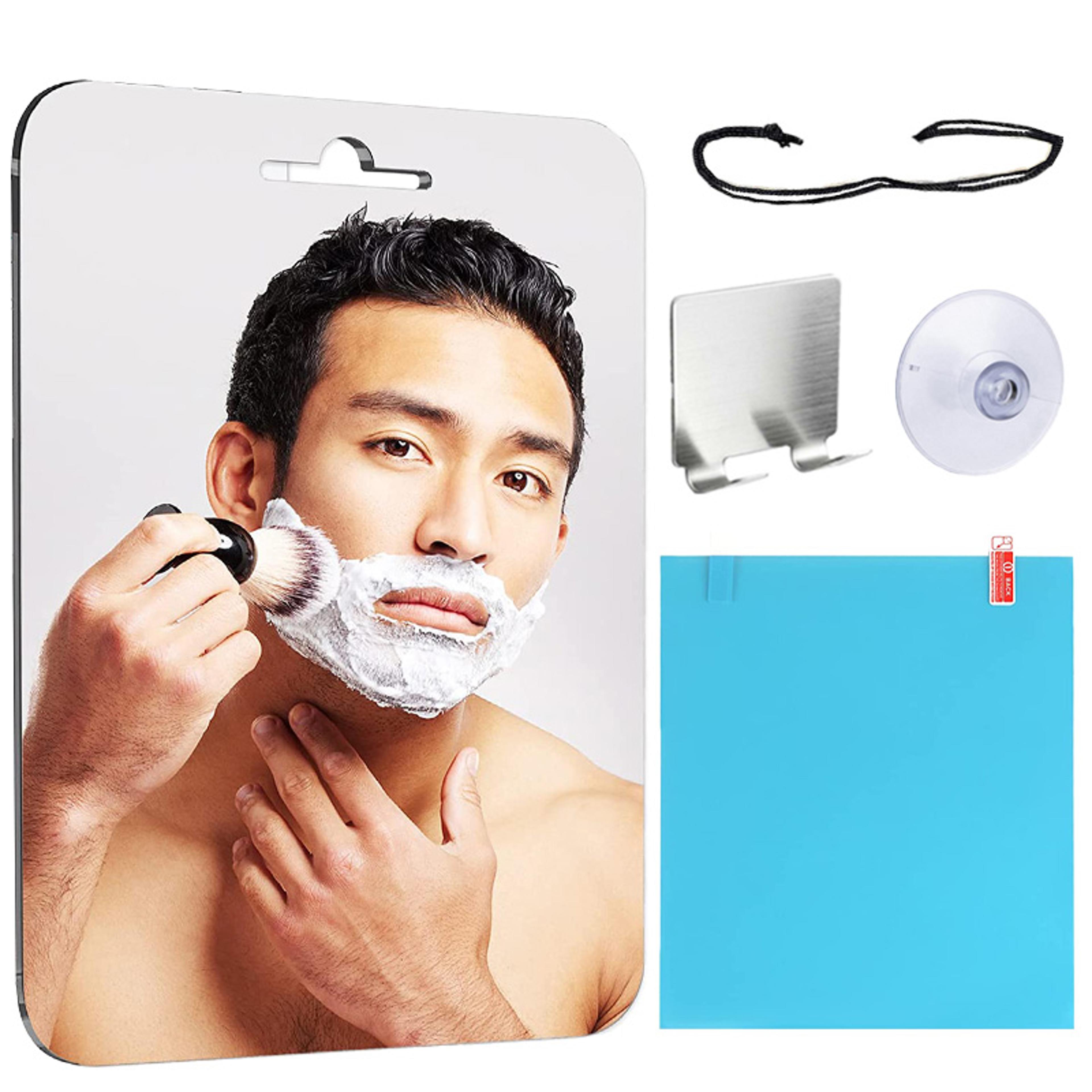 fogless shower mirror large unbreakable acrylic mirror for travel & bathroom shaving