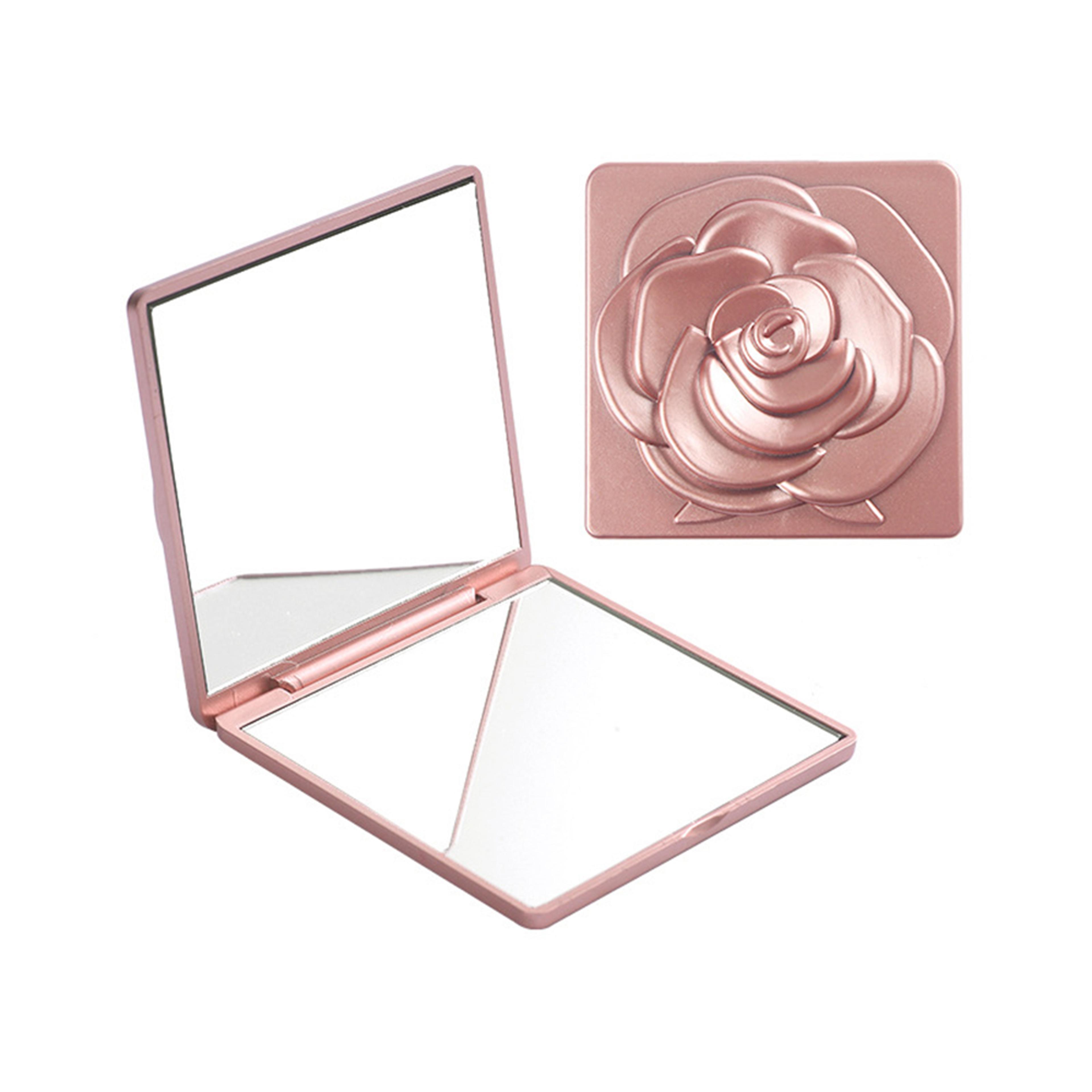 Compact Makeup Mirror With 3X Magnifying Mirror Folding Pocket Travel Mirror With Rose Design  Stor 5