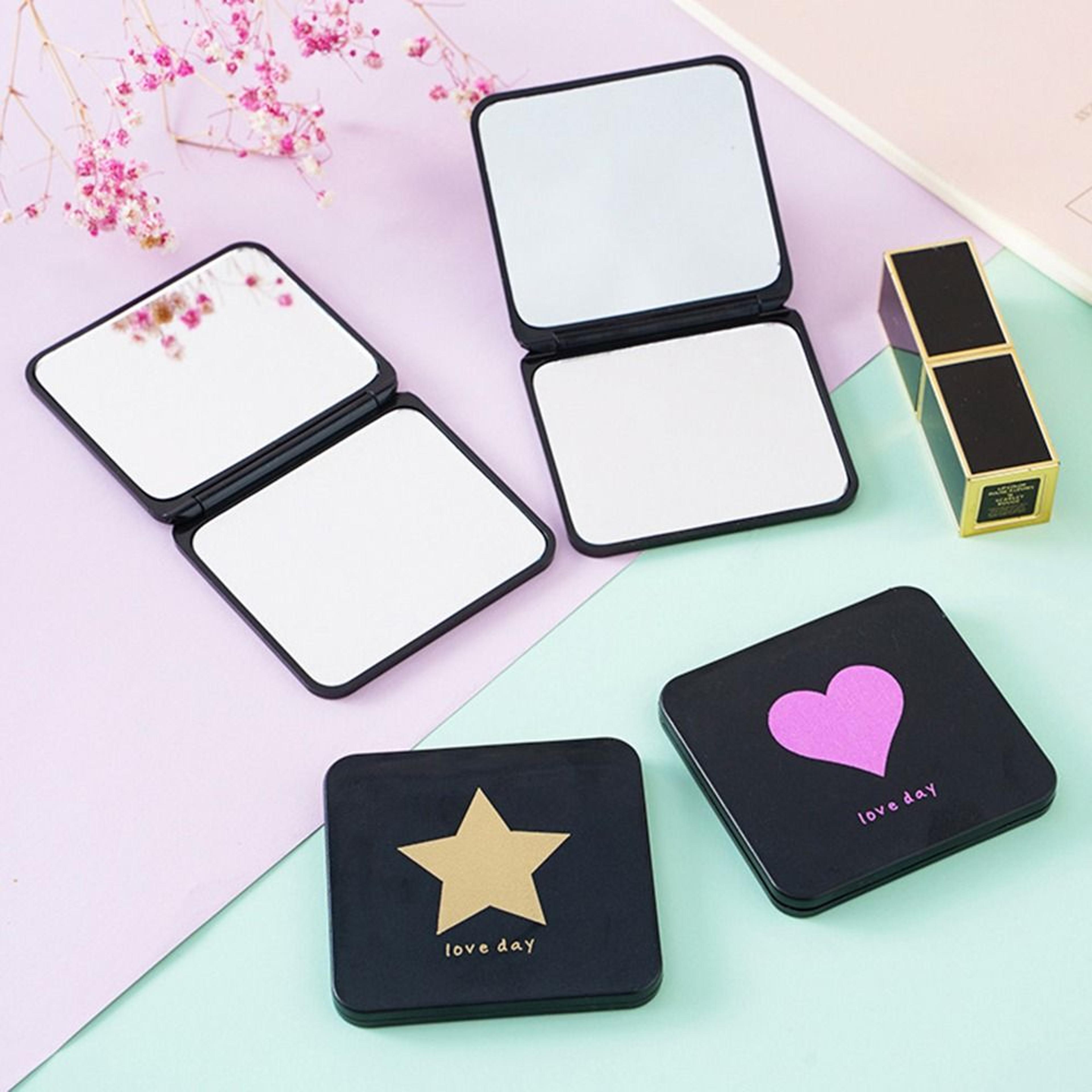 Compact Makeup Mirror Double Sided Pocket Mirror Portable Travel Cosmetic Mirror 4