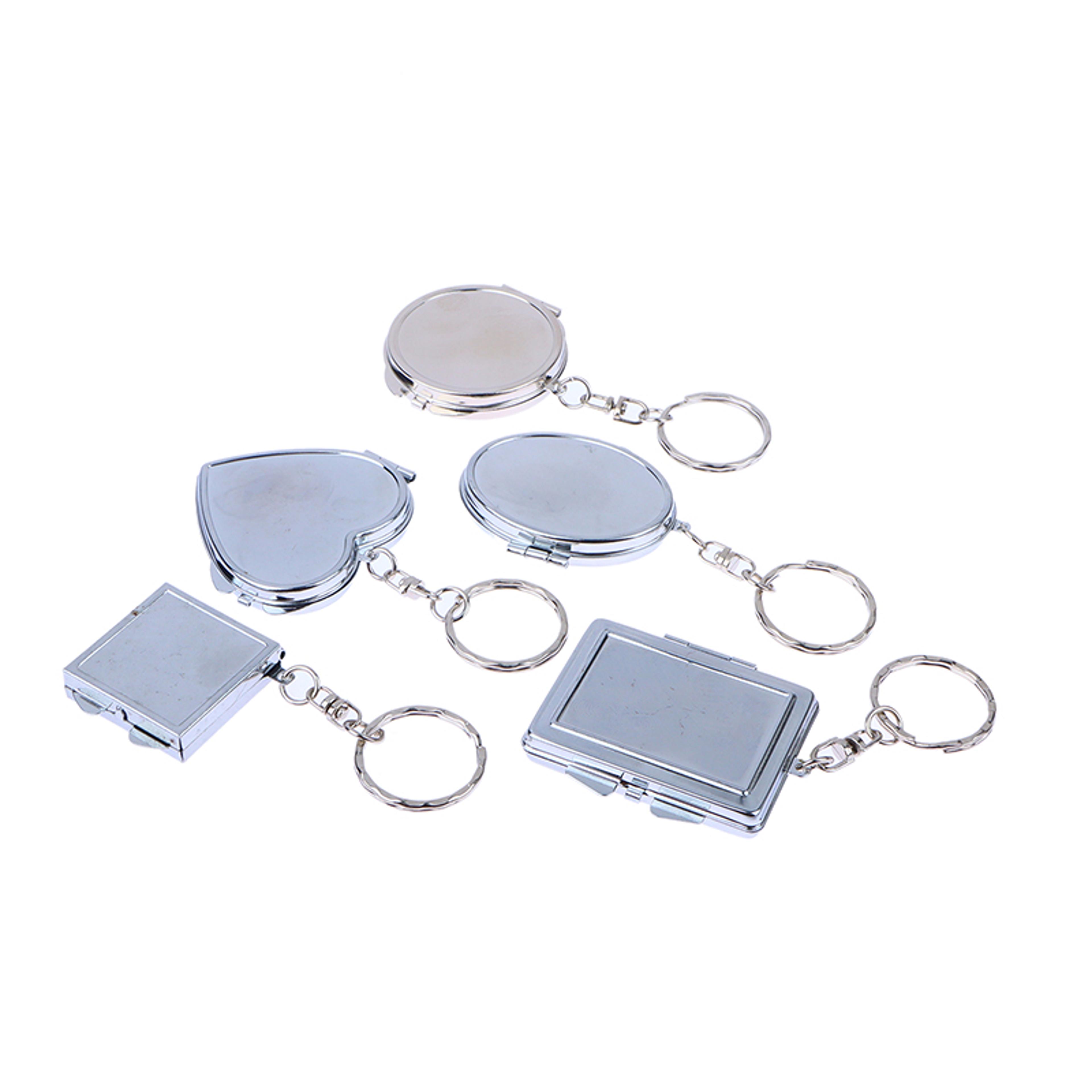 Compact Makeup Mirror Keychain Double Sided Folding Pocket Mirror For Travel And Everyday Touch Ups 4