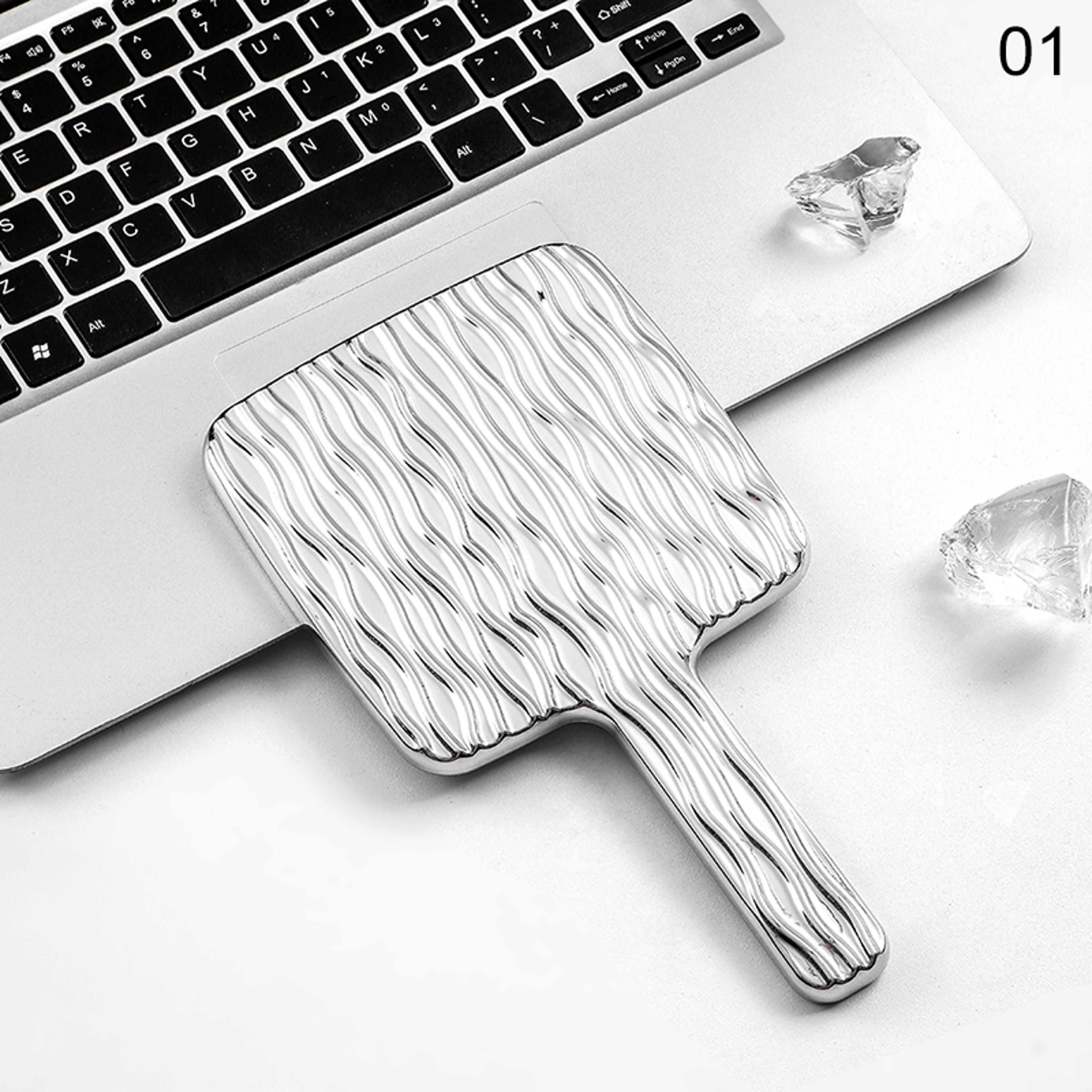 Portable Handheld Makeup Mirror Square Travel Vanity Mirror For Desktop Makeup  Beauty TouchUps 8