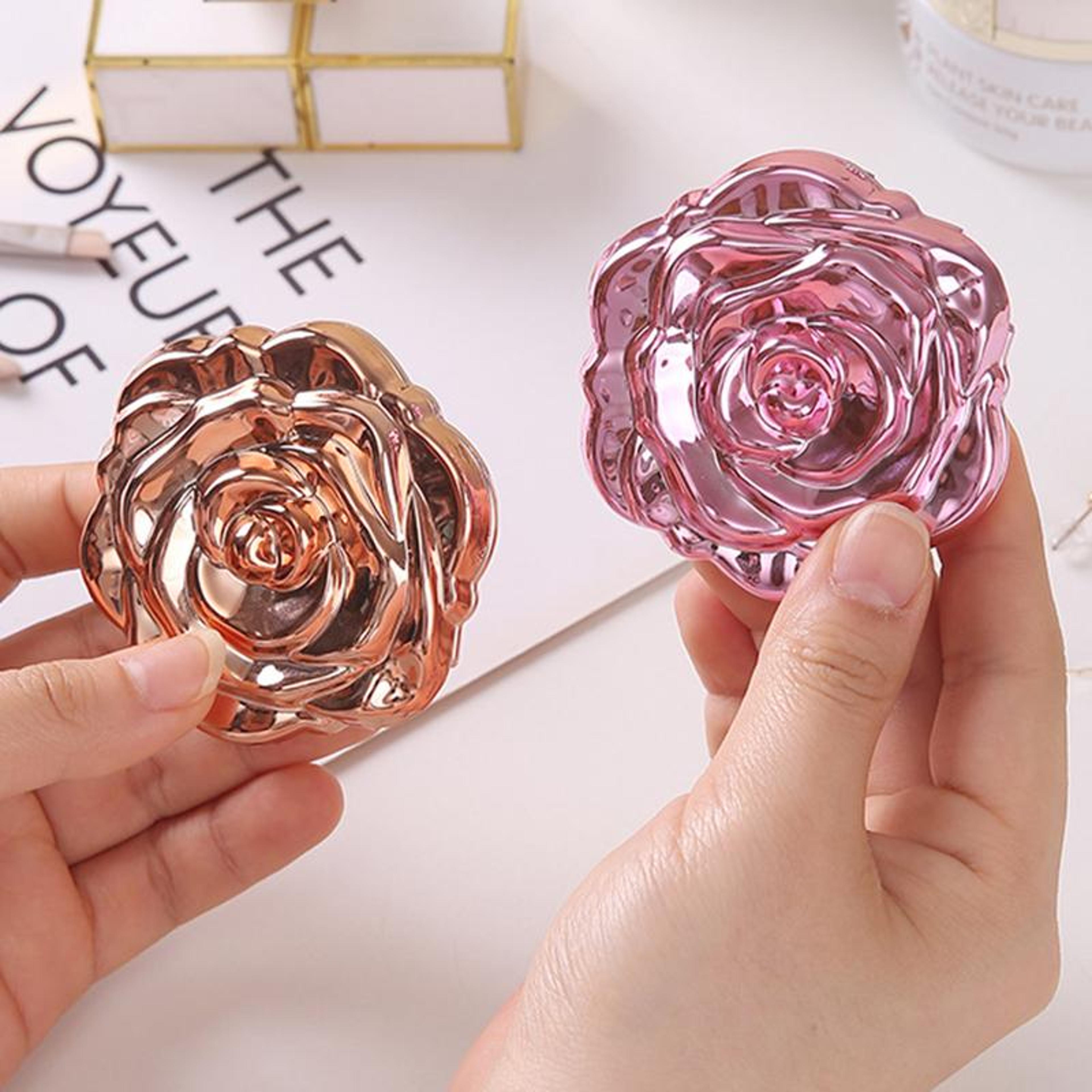 Vintage Rose Compact Makeup Mirror Double Sided Pocket Mirror For Travel  Everyday Touch Ups 4
