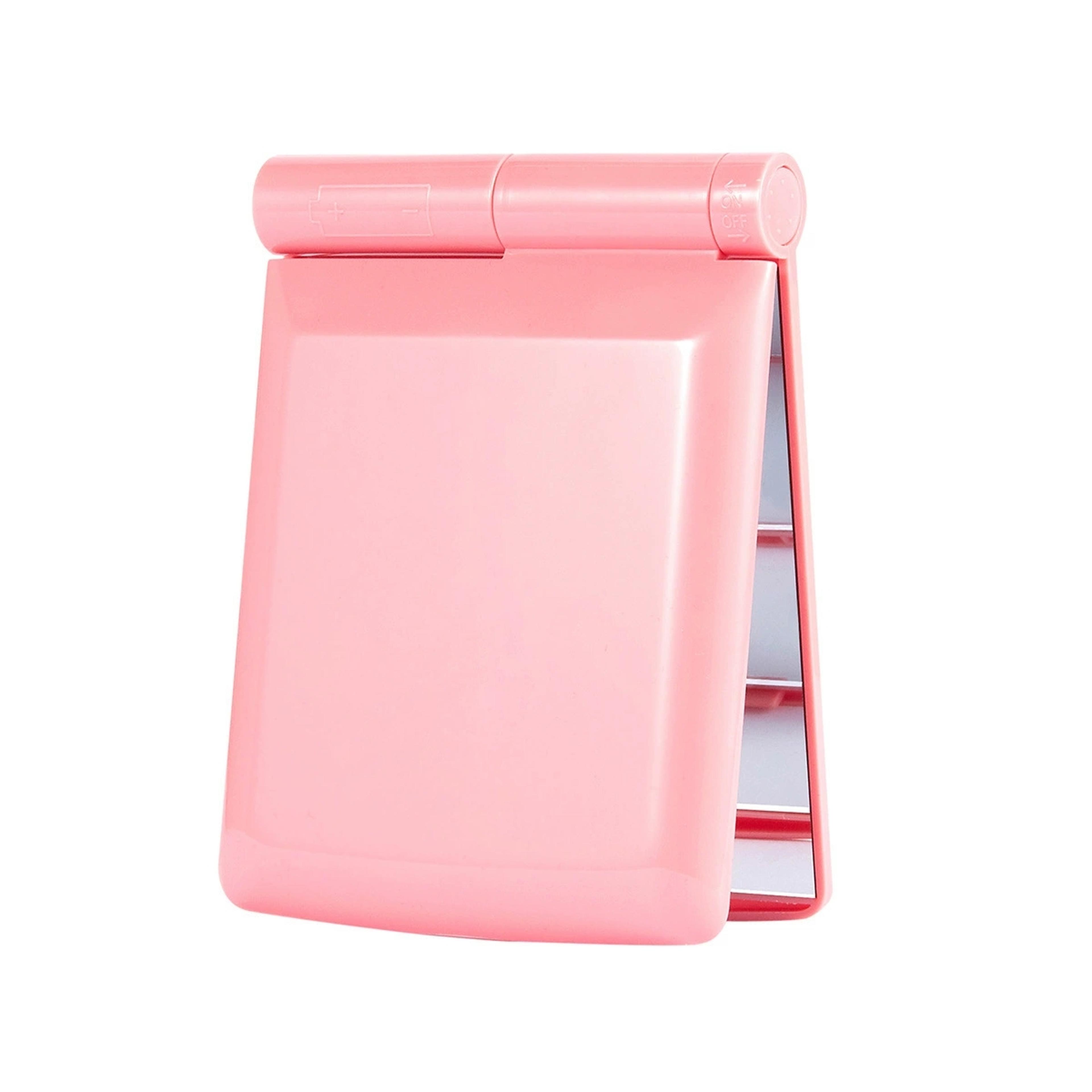 Portable LED Makeup Mirror With Foldable Stand Travel Lighted Compact Vanity Mirror 3