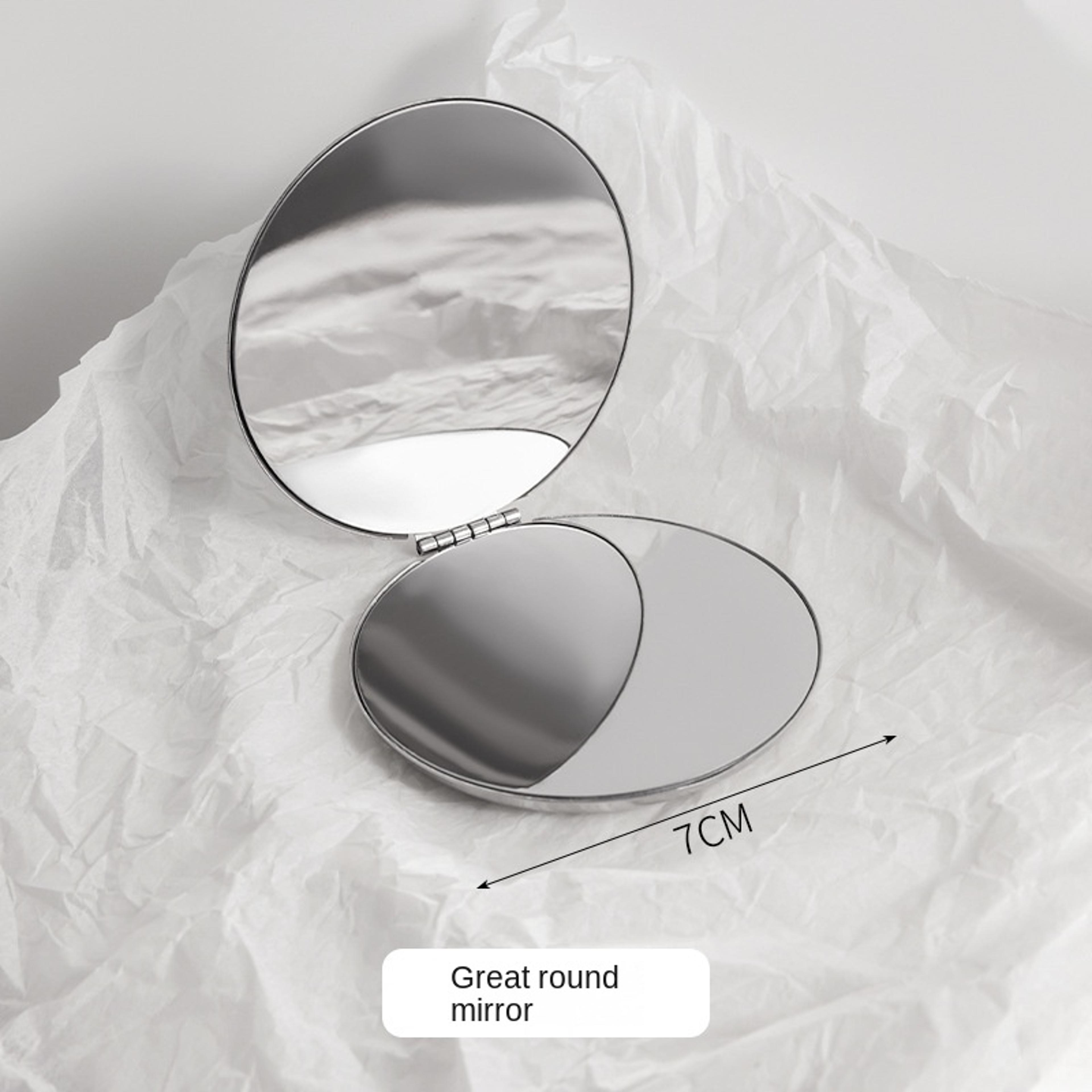 Ultra Slim Pocket Makeup Mirror Stainless Steel Folding Compact Travel Mirror 6
