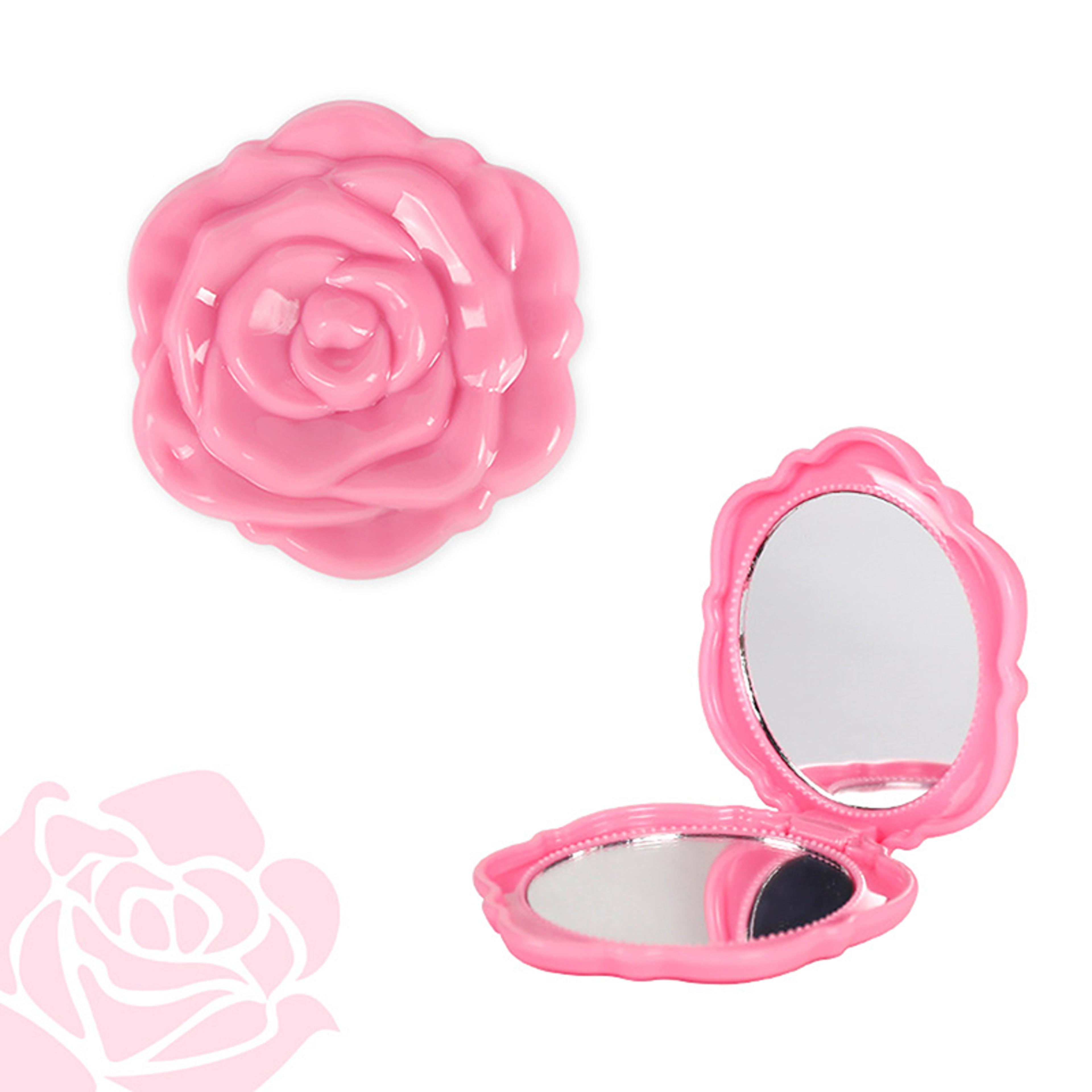 Retro Rose Compact Makeup Mirror DoubleSided Folding Pocket Mirror For Travel  Everyday TouchUps 6