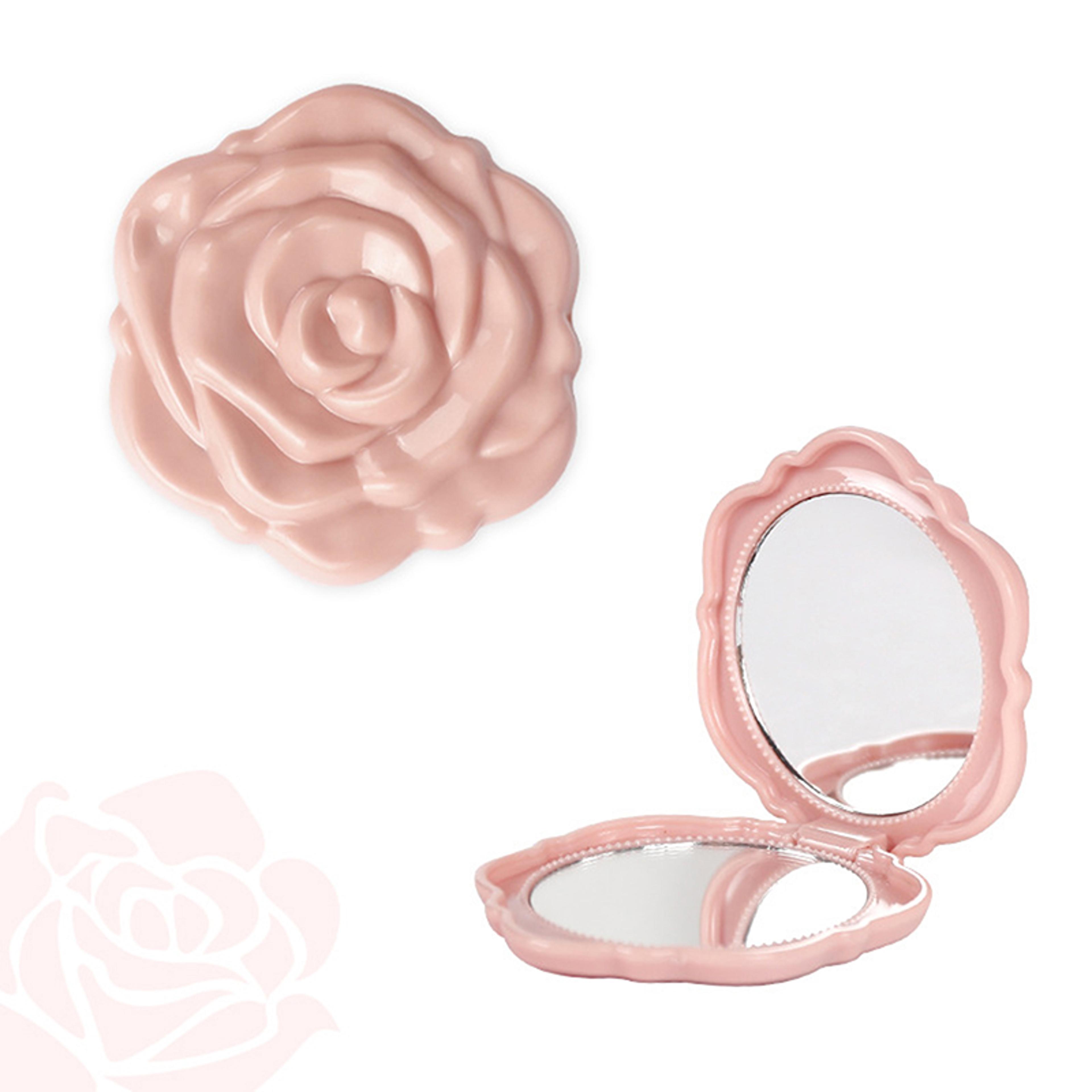 Retro Rose Compact Makeup Mirror DoubleSided Folding Pocket Mirror For Travel  Everyday TouchUps 9