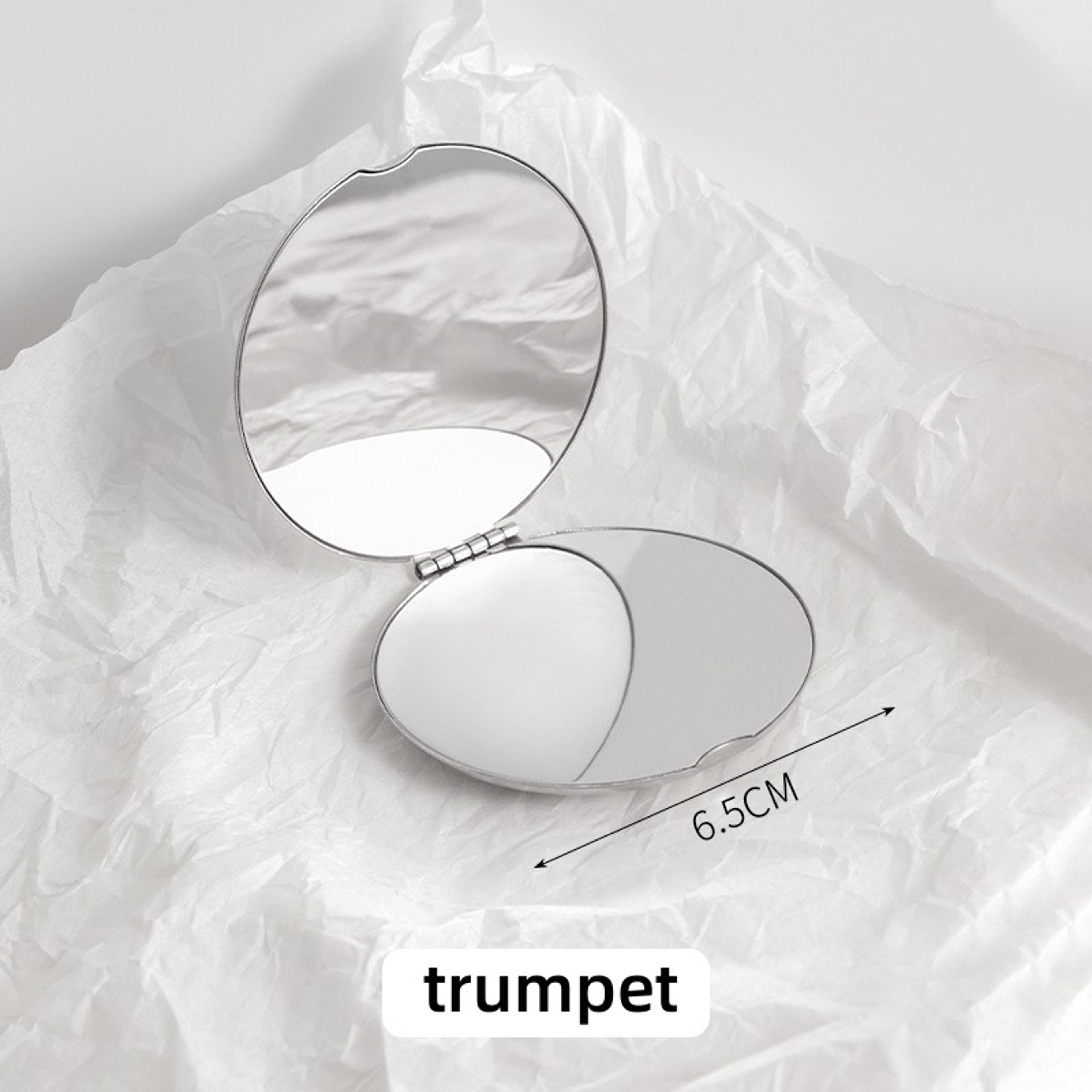 Compact Makeup Mirror Travel Makeup Mirror Double Sided Stainless Steel Pocket Mirror 7