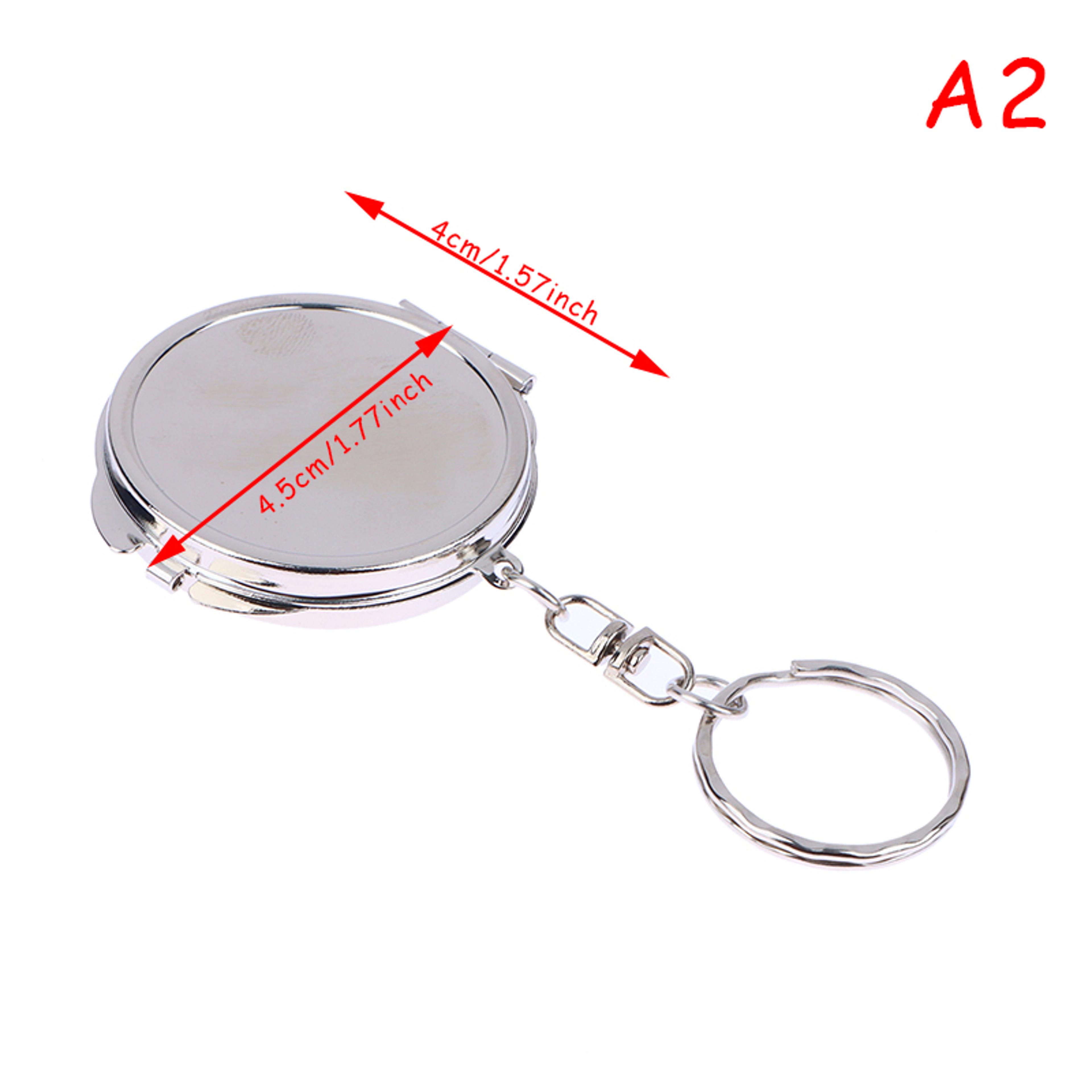 Portable Compact Makeup Mirror Keychain With DoubleSided Folding Metal Design For Travel  Daily Tou 7