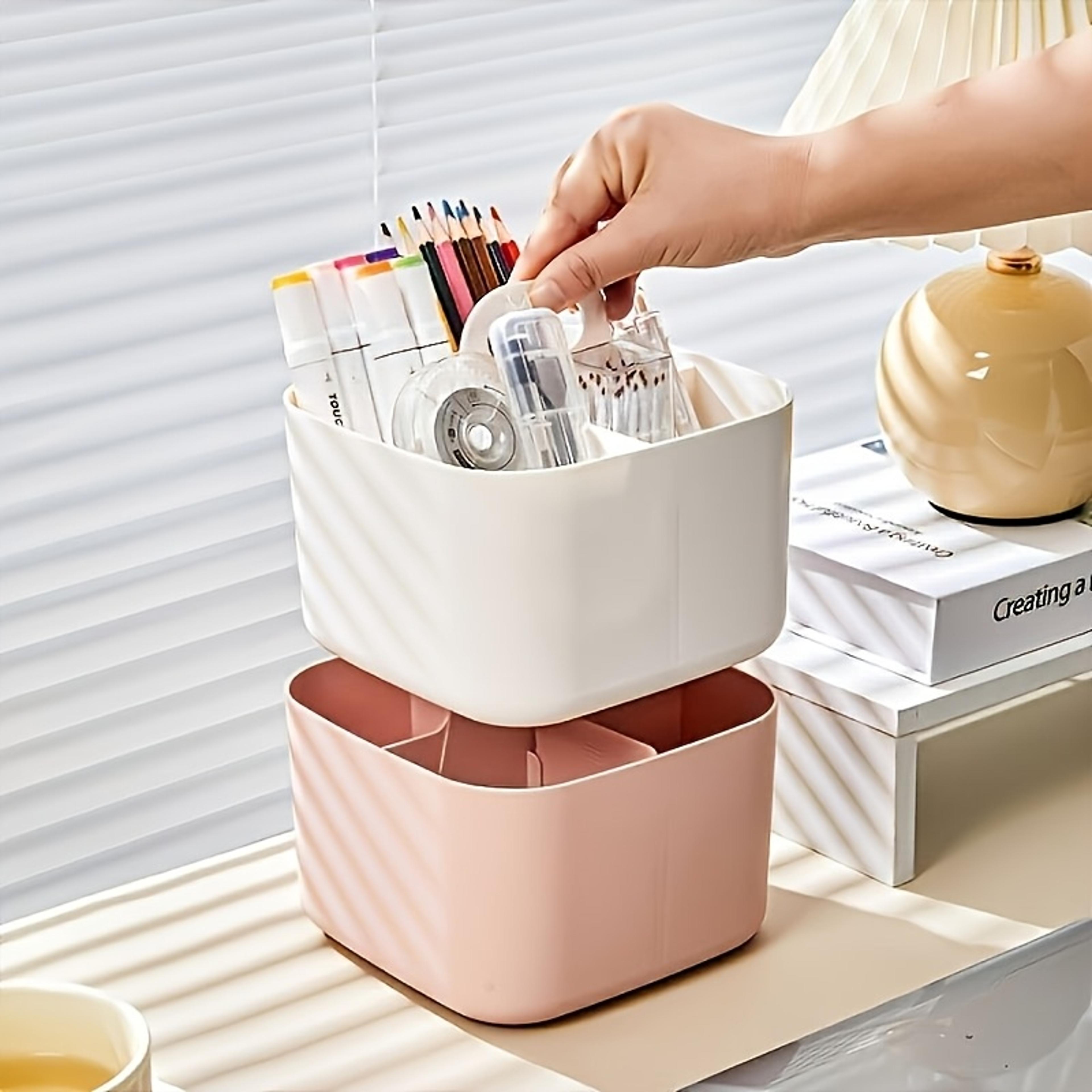 Portable Desktop Organizer With Handle Marker Organizer And Cosmetic Storage Caddy 3