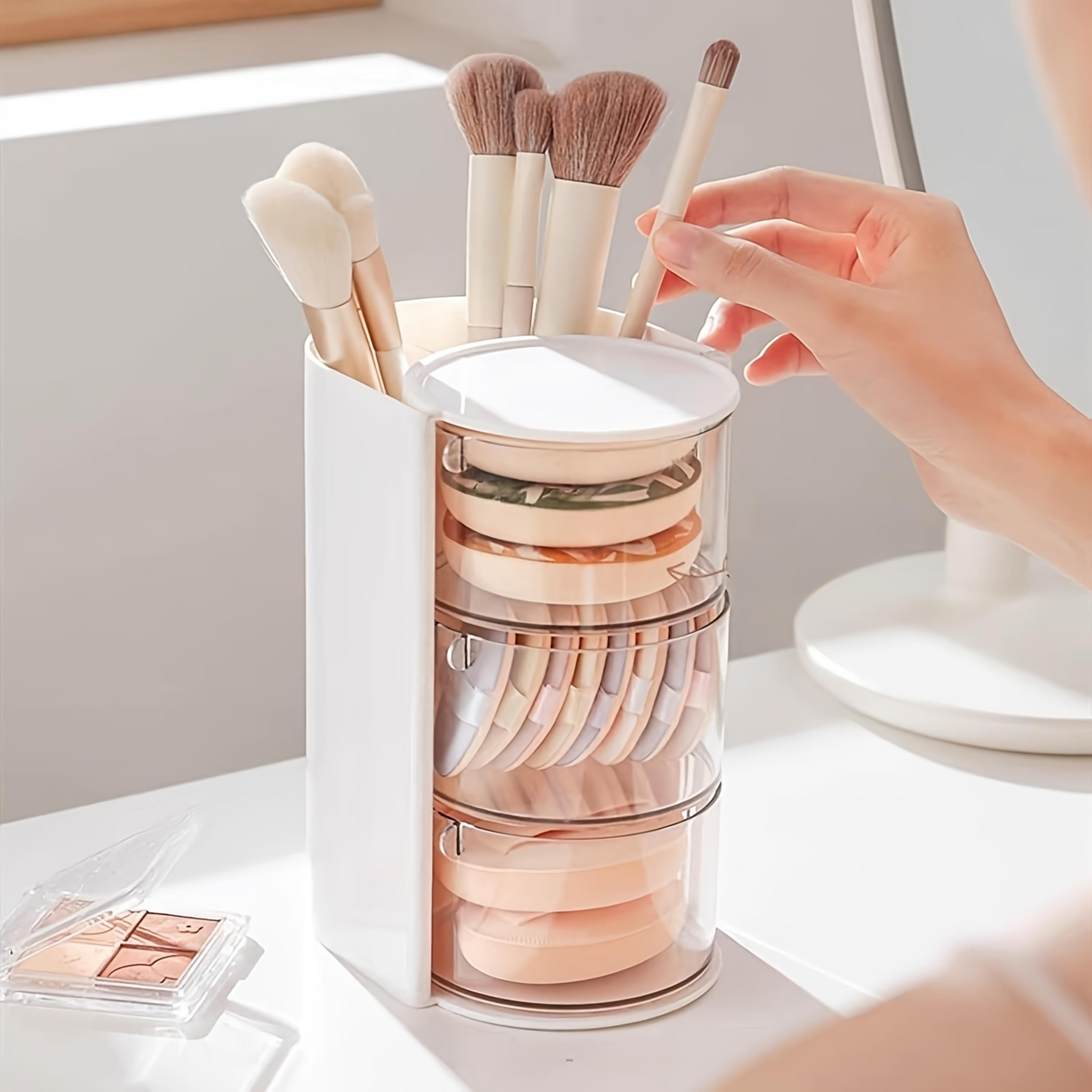 360 Rotating Jewelry Organizer Clear 2 Or 3 Tier Makeup Storage Box 1