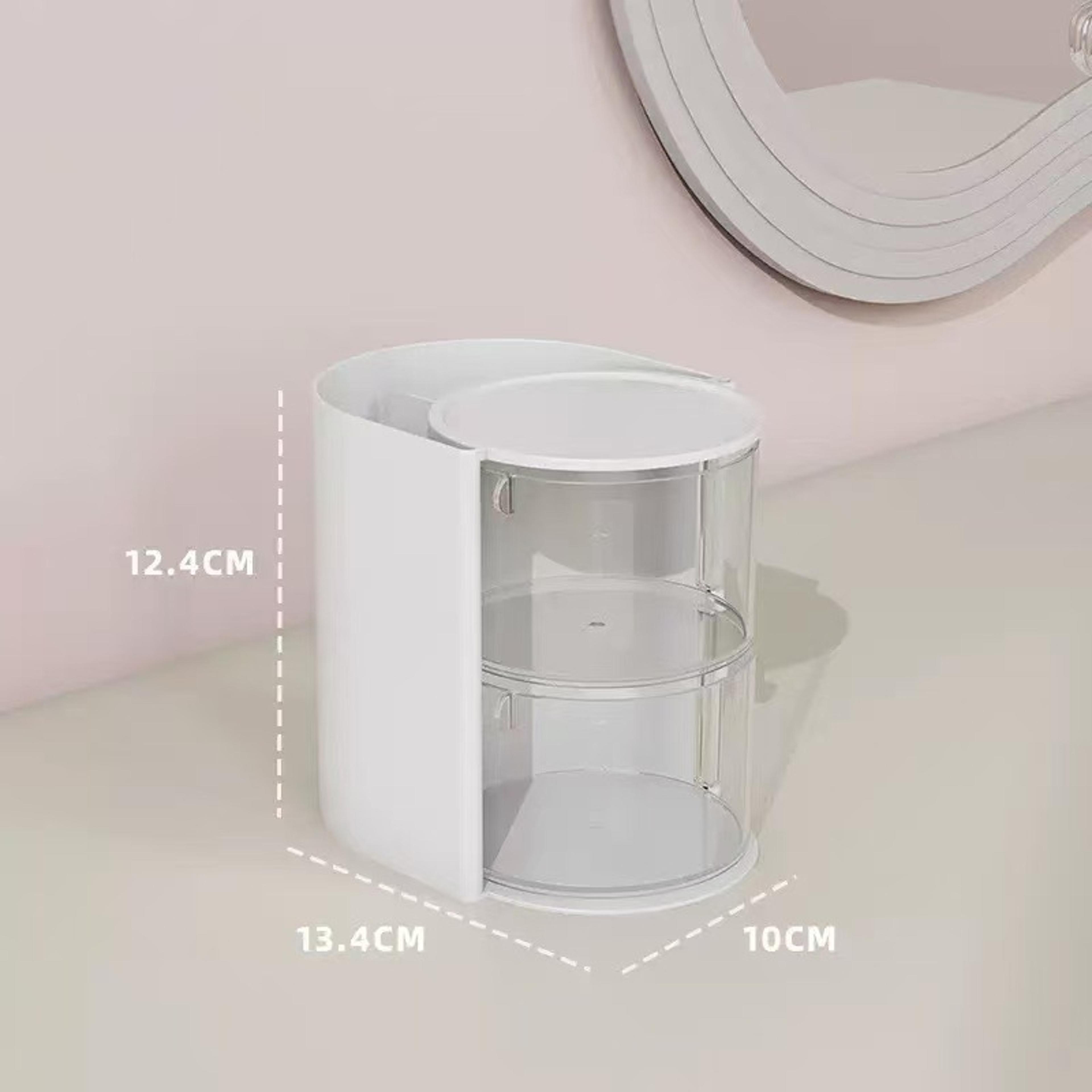 360 Rotating Jewelry Organizer Clear 2 Or 3 Tier Makeup Storage Box 7