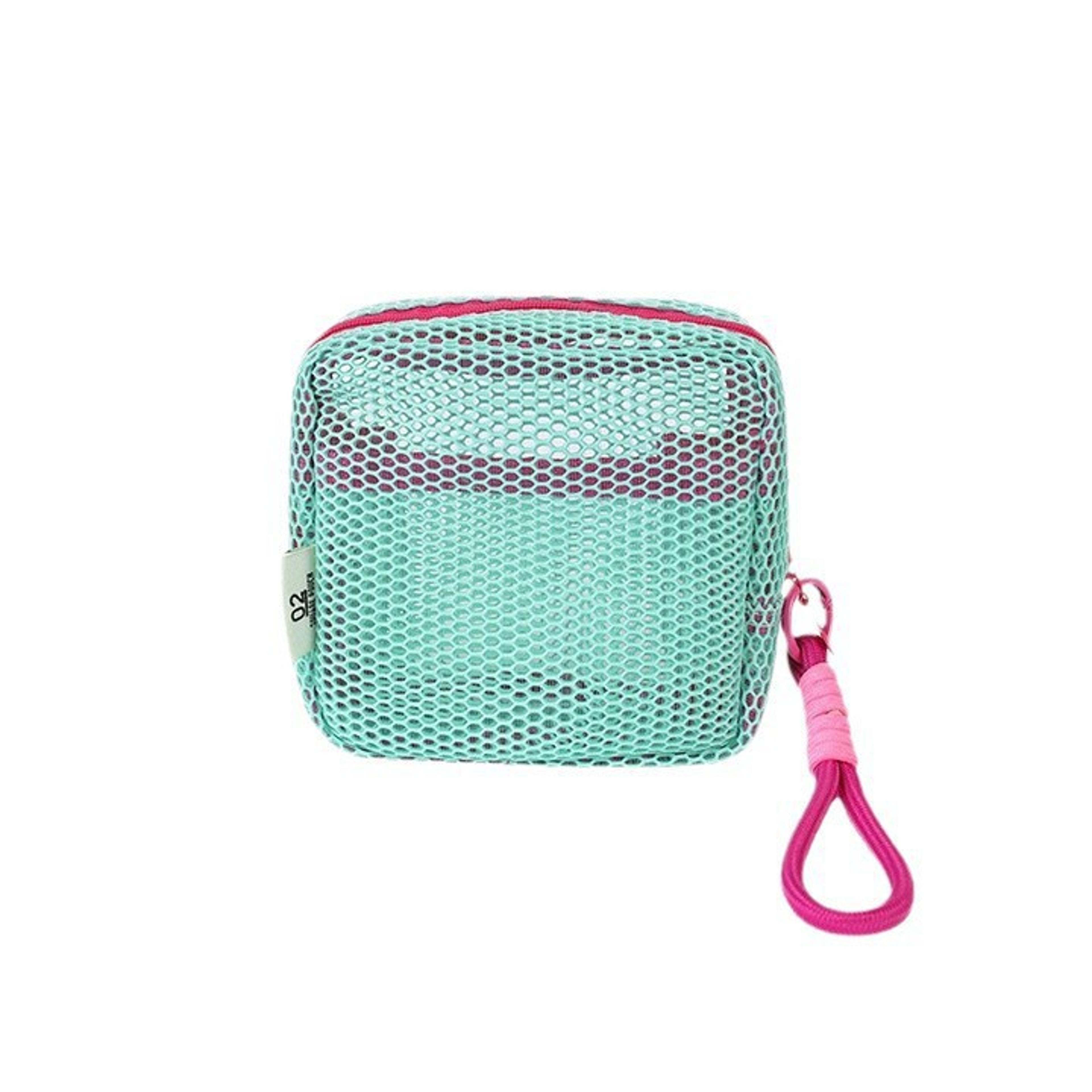 Clear Mesh Beach Pouch With Wrist Strap Travel Cosmetic Organizer 8