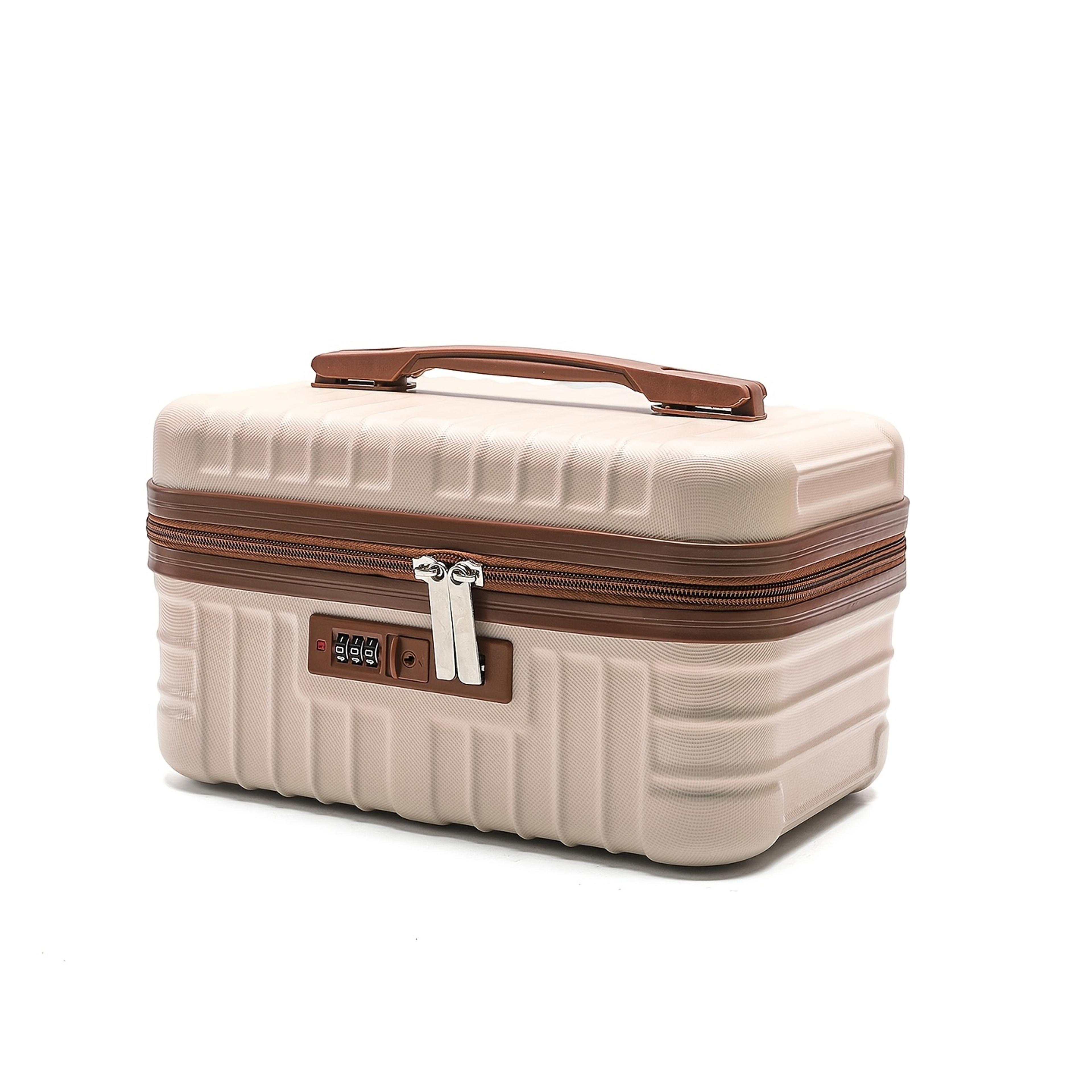 Large Capacity Travel Makeup Case With Combination Lock And Carry Handle 0