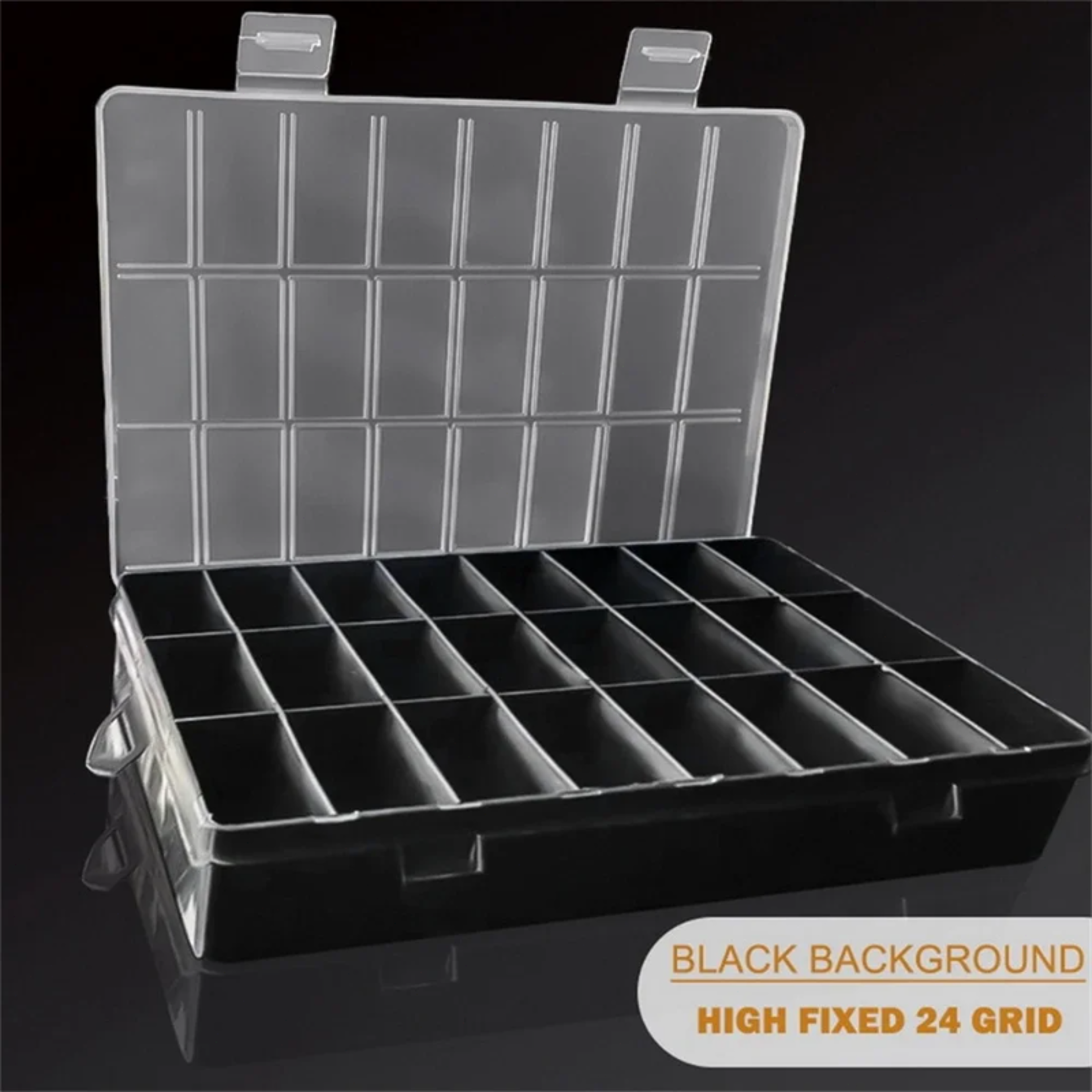 24 Grid Bead Organizer Box Clear Craft Storage Box For Jewelry And Small Parts 3