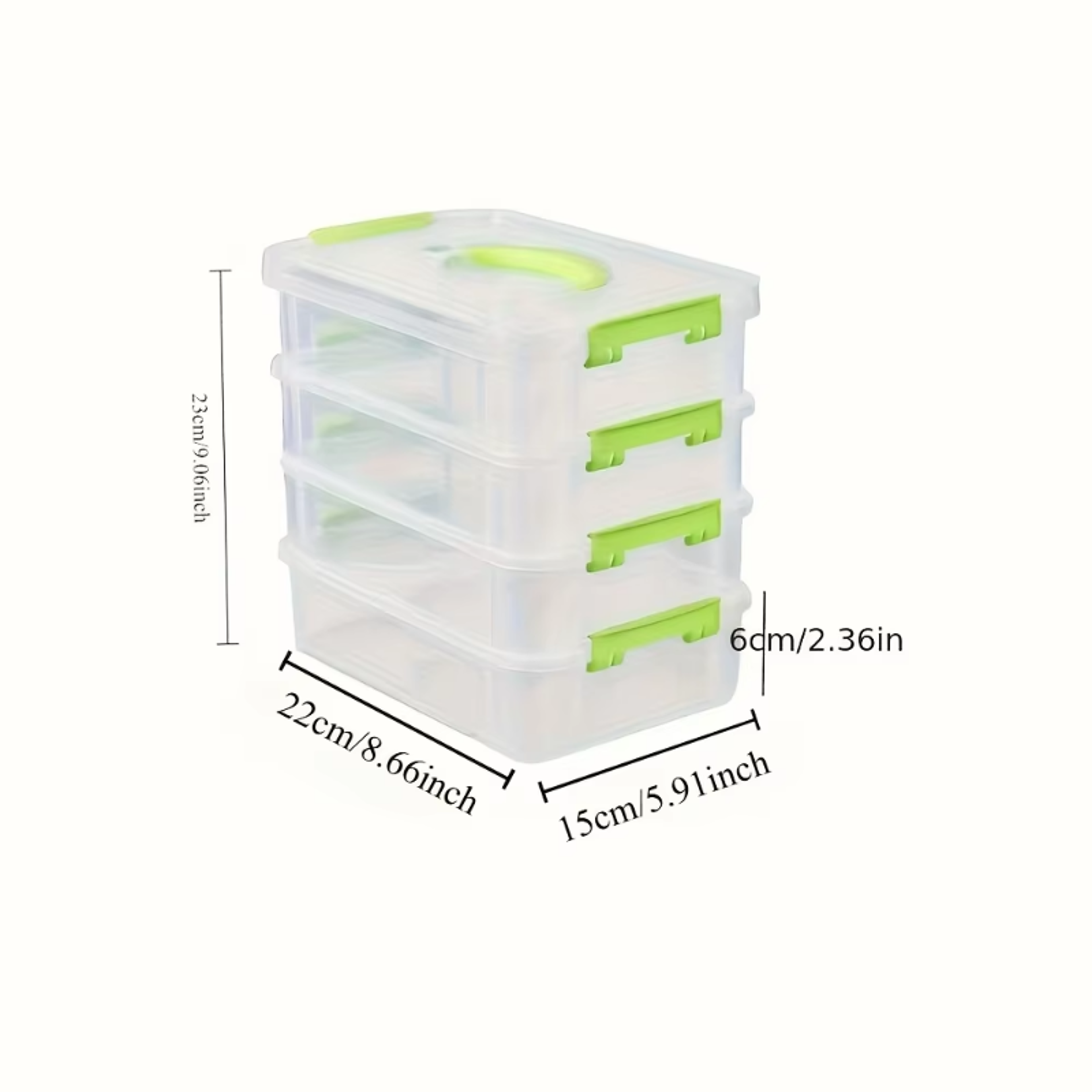 4 Layer Transparent Storage Box With Partitioned Drawers Portable Building Block Organizer 5