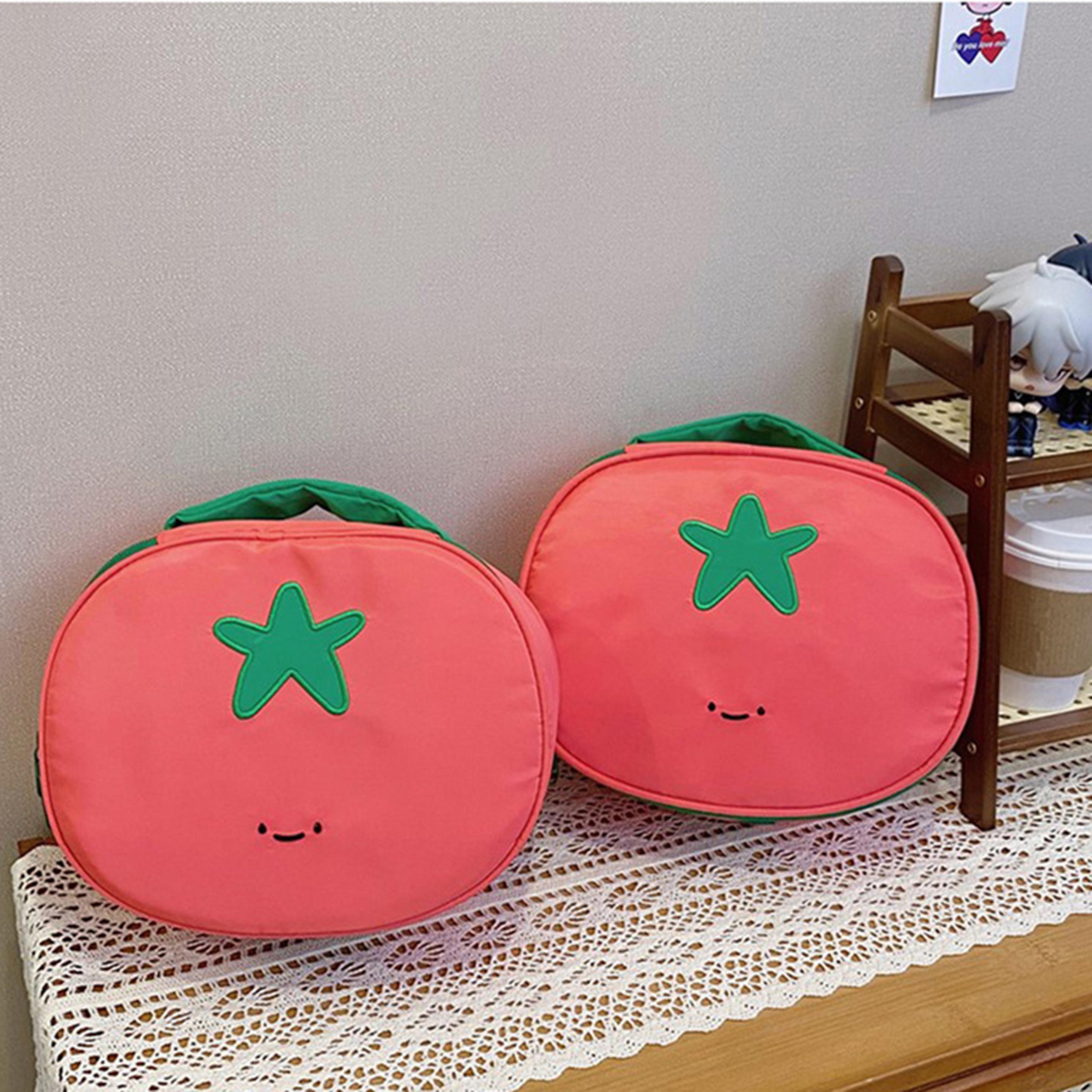 Tomato Shaped Makeup Bag Waterproof Nylon Travel Cosmetic Bag And Toiletry Organizer 3