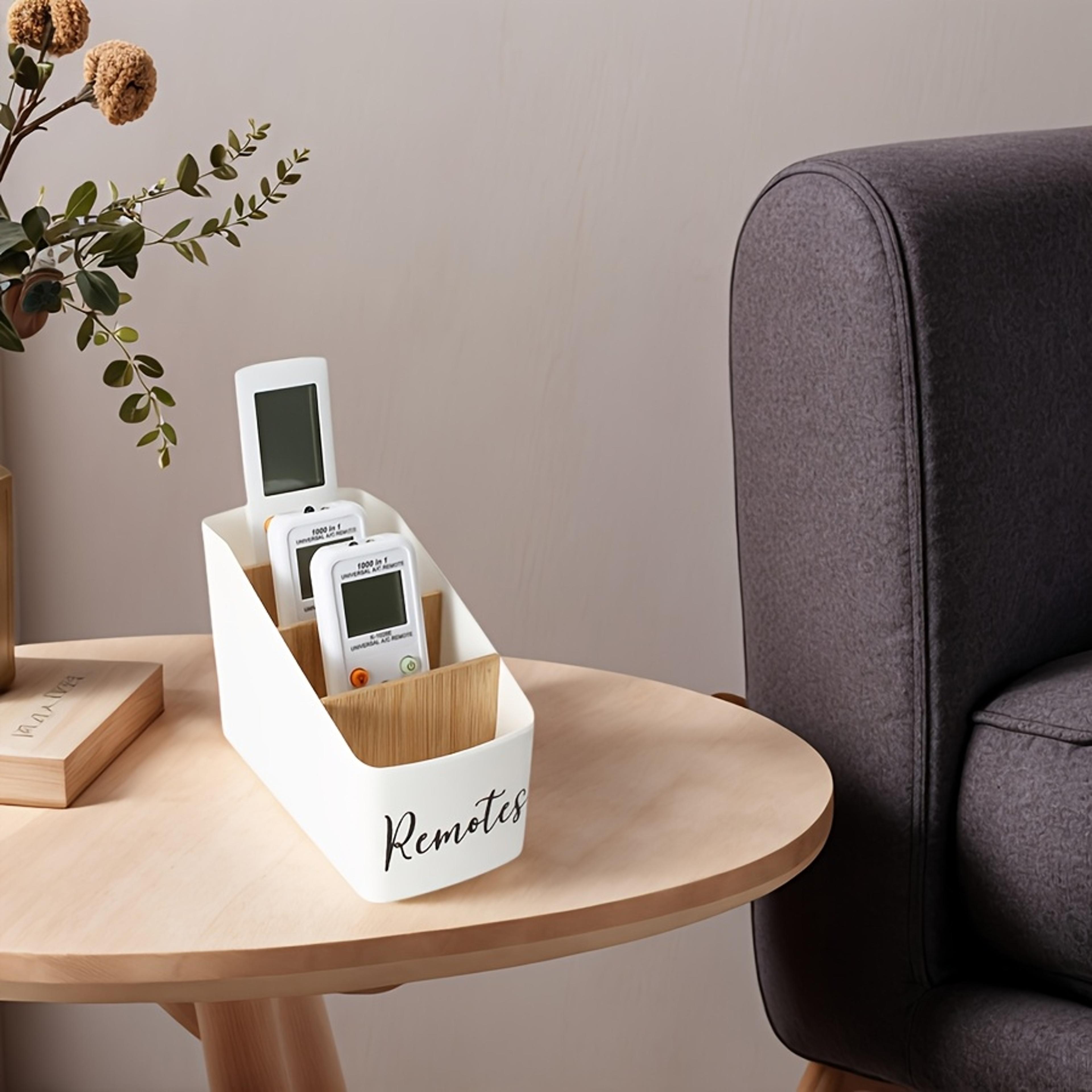4 Compartment Remote Control Holder And Desk Organizer For Home Office And Bedside Storage 2