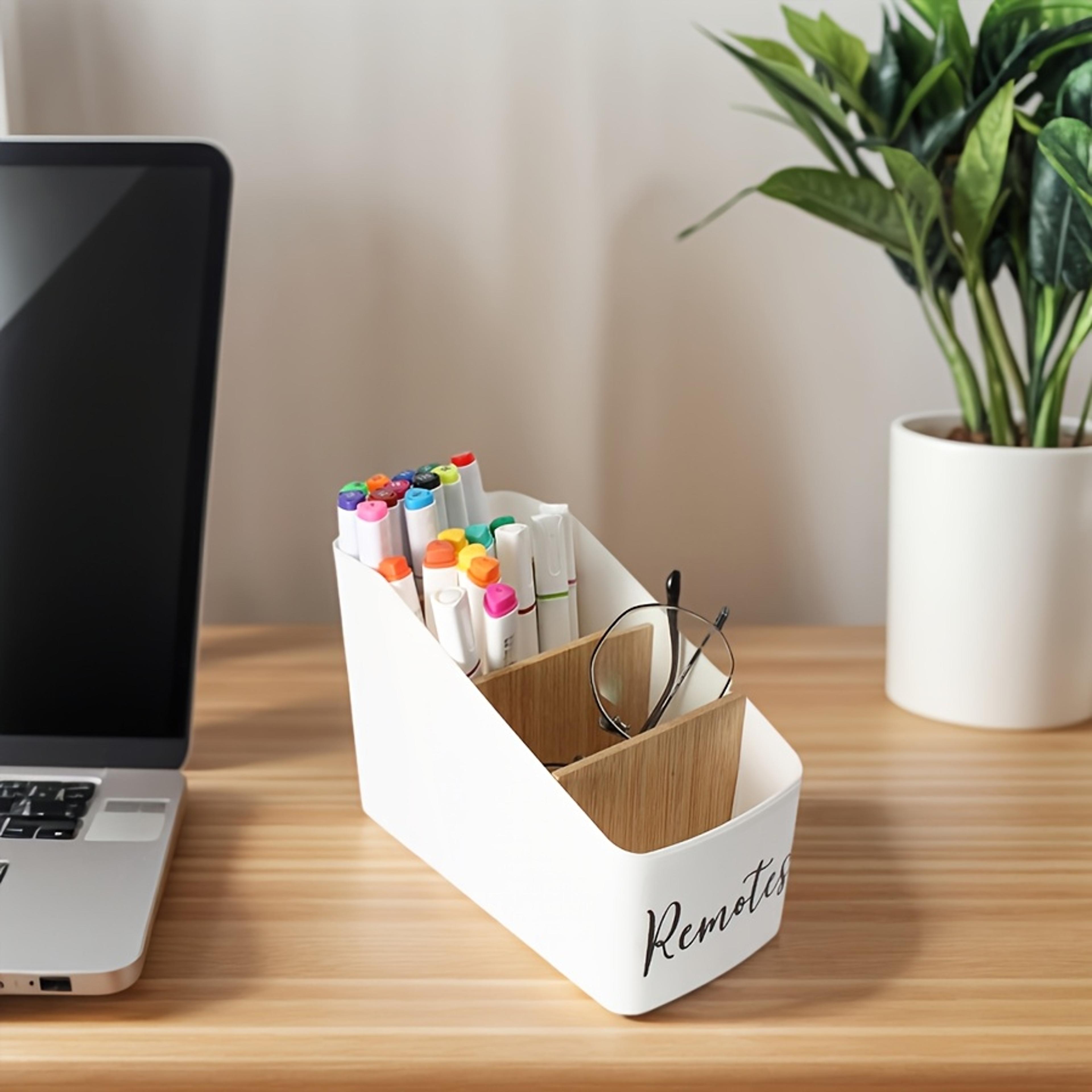 4 Compartment Remote Control Holder And Desk Organizer For Home Office And Bedside Storage 3