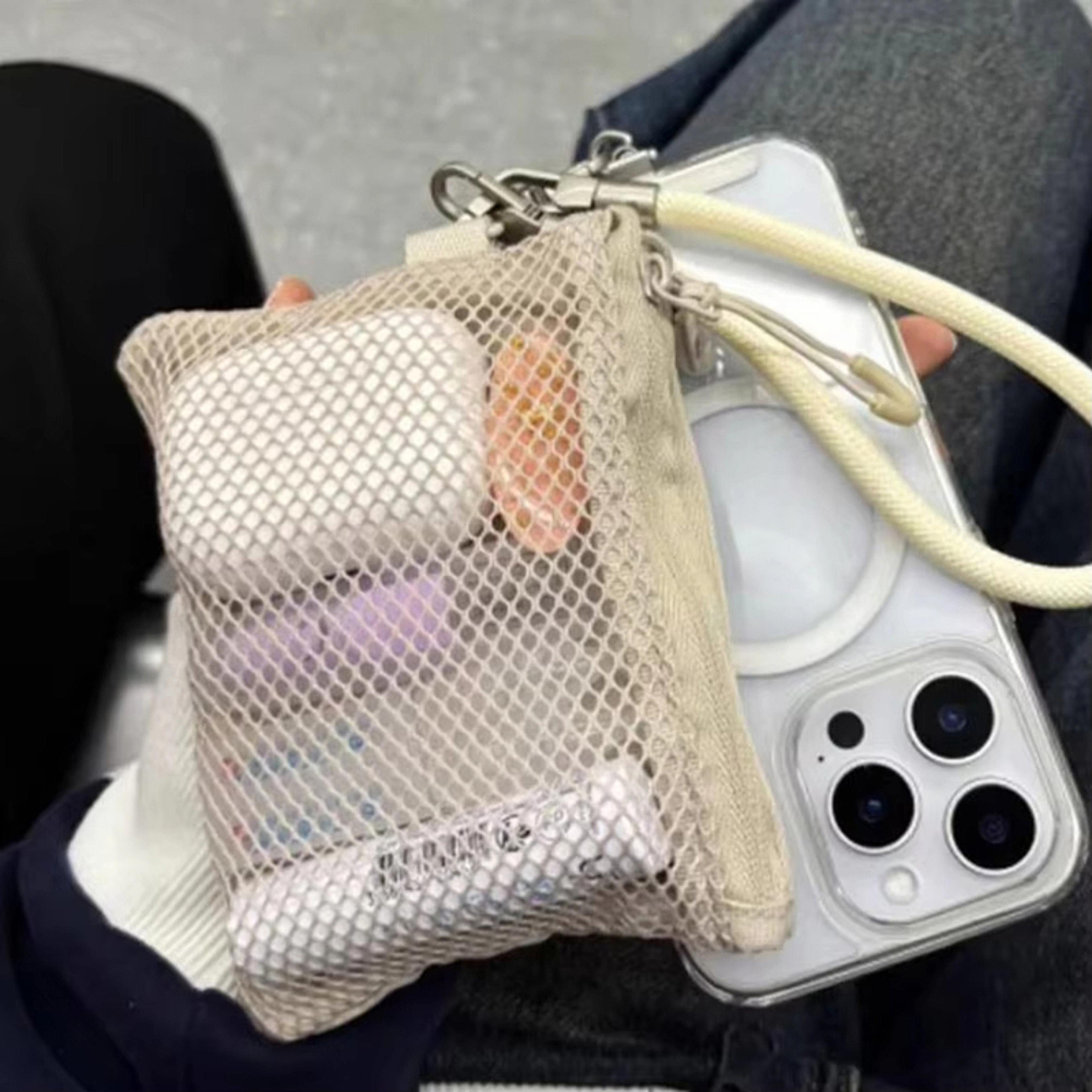 Dual Layer Travel Makeup Bag Mesh Cosmetic Organizer With Zipper 1