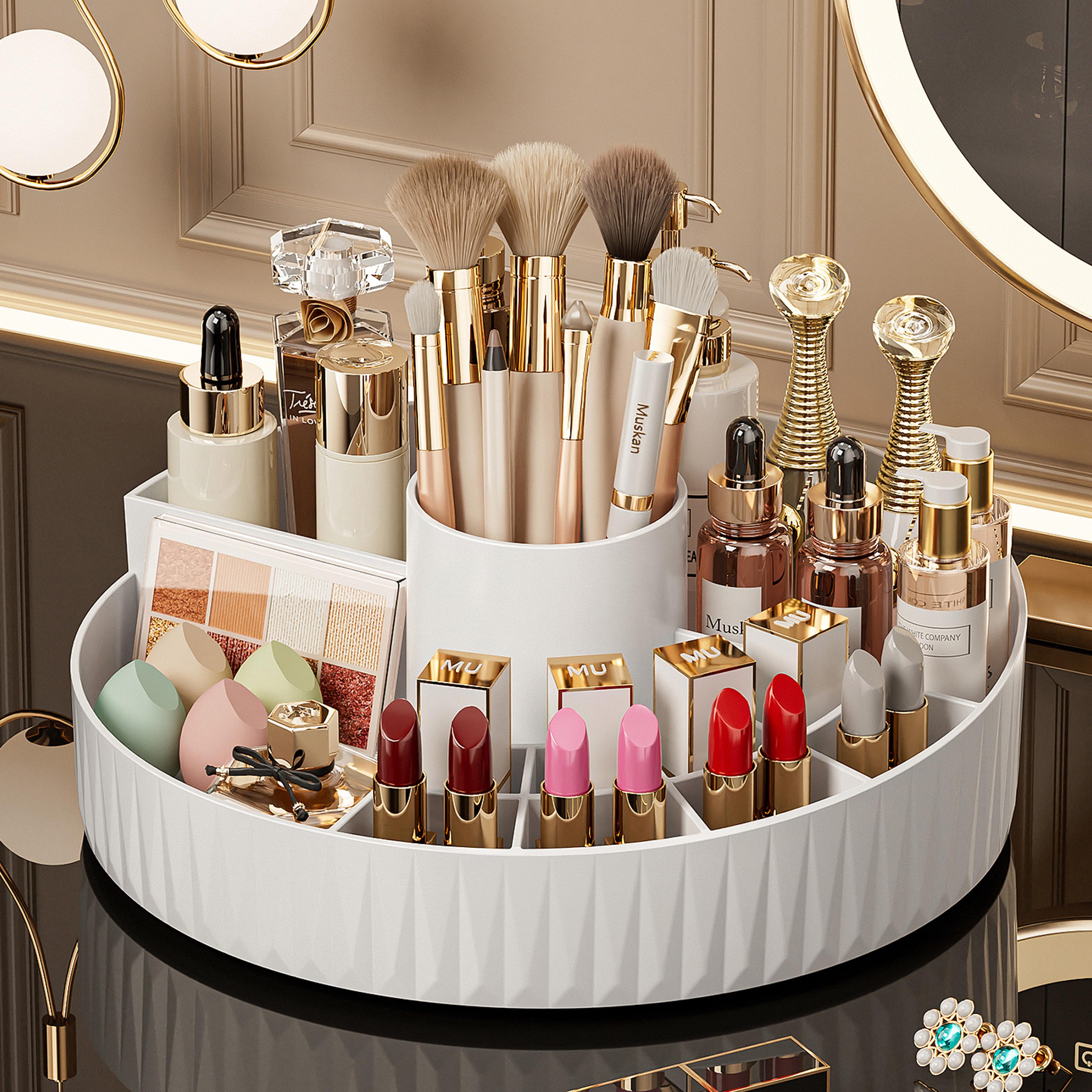 360 Rotating Makeup Organizer With MultiCompartment Cosmetic Storage 10