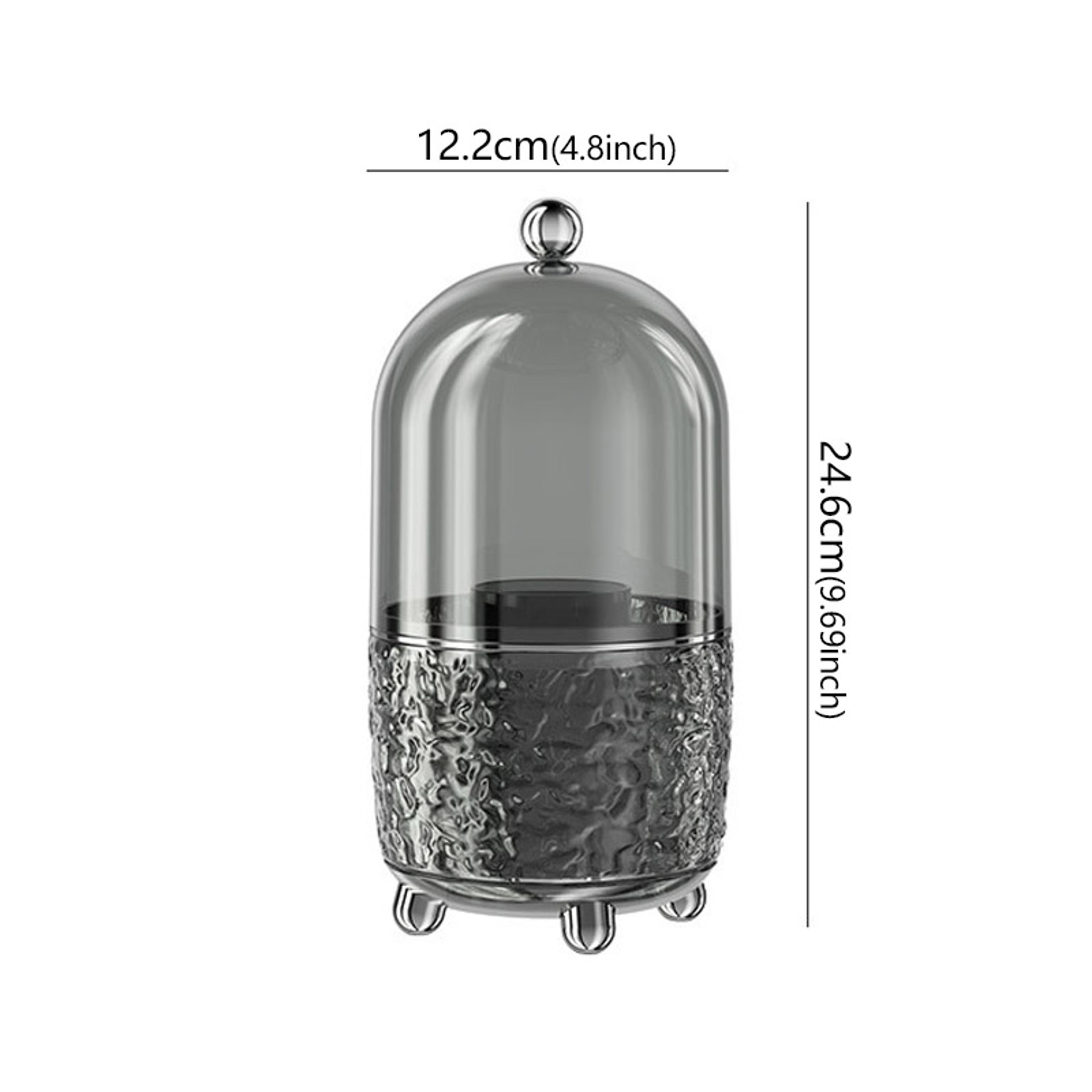 360 Rotating Makeup Brush Organizer With Dustproof Lid 7 Compartment Cosmetic Holder 9