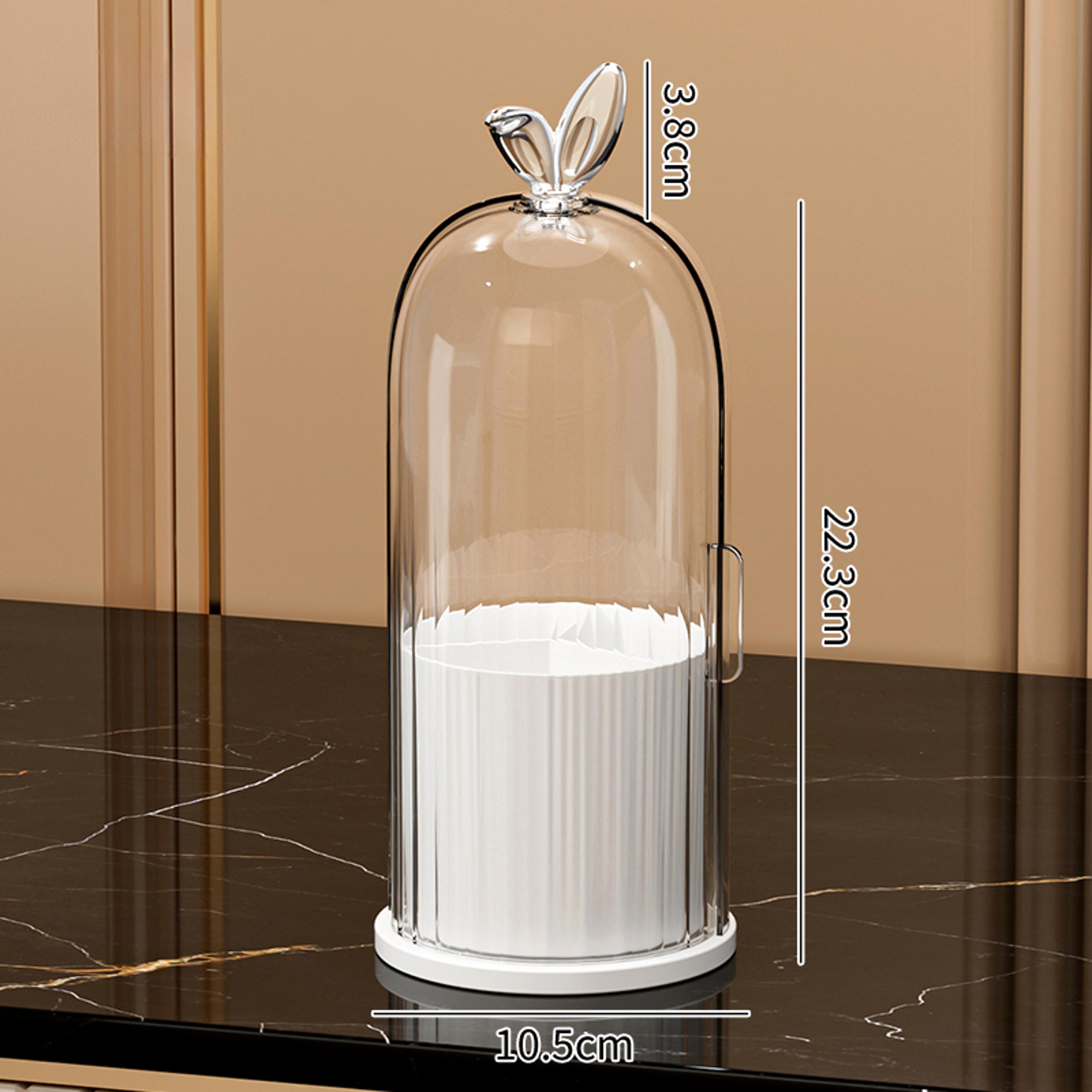 360 Rotating Makeup Brush Holder With Clear Dustproof Lid 8