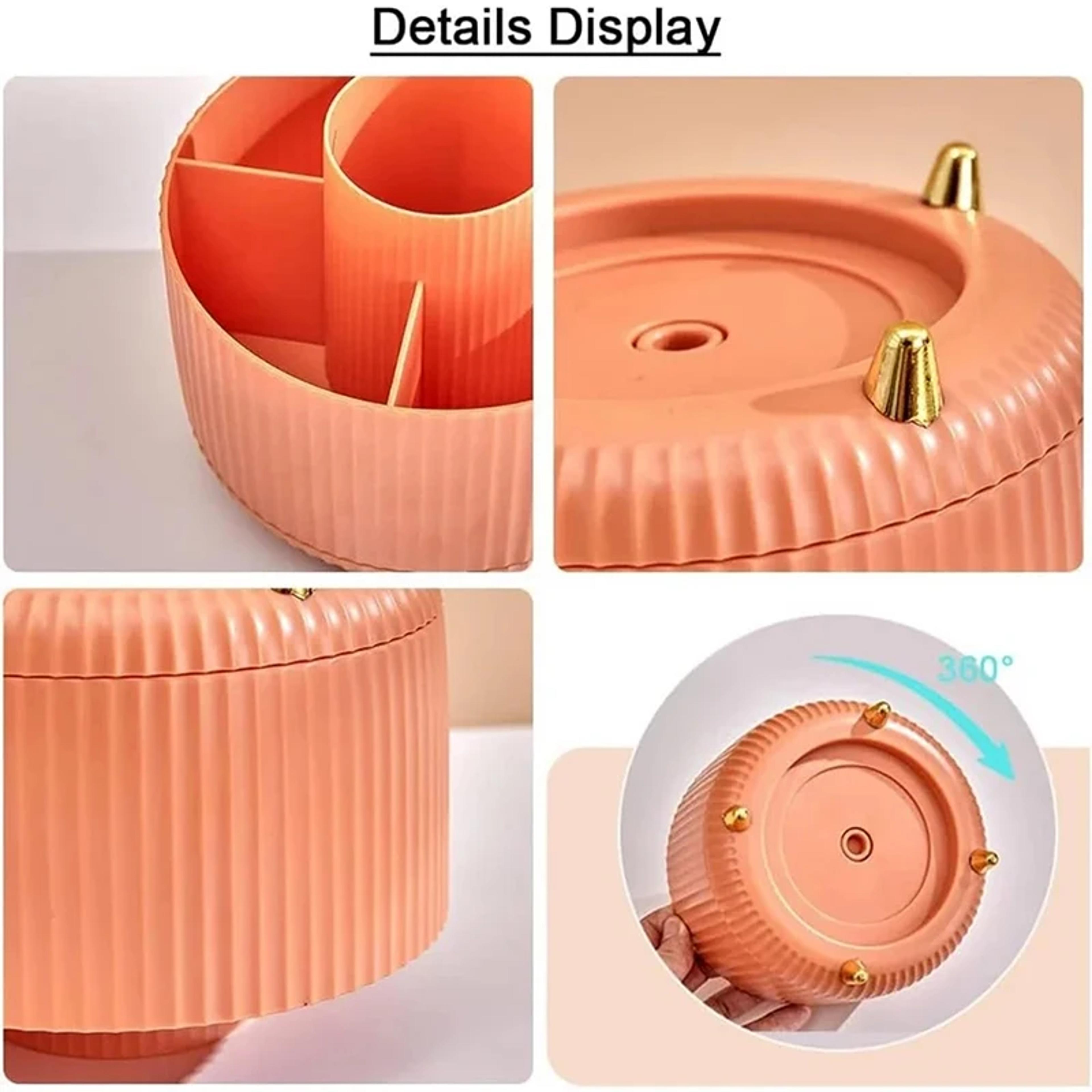 360 Rotating Makeup Organizer Cosmetic Storage Box Makeup Brush Holder 5