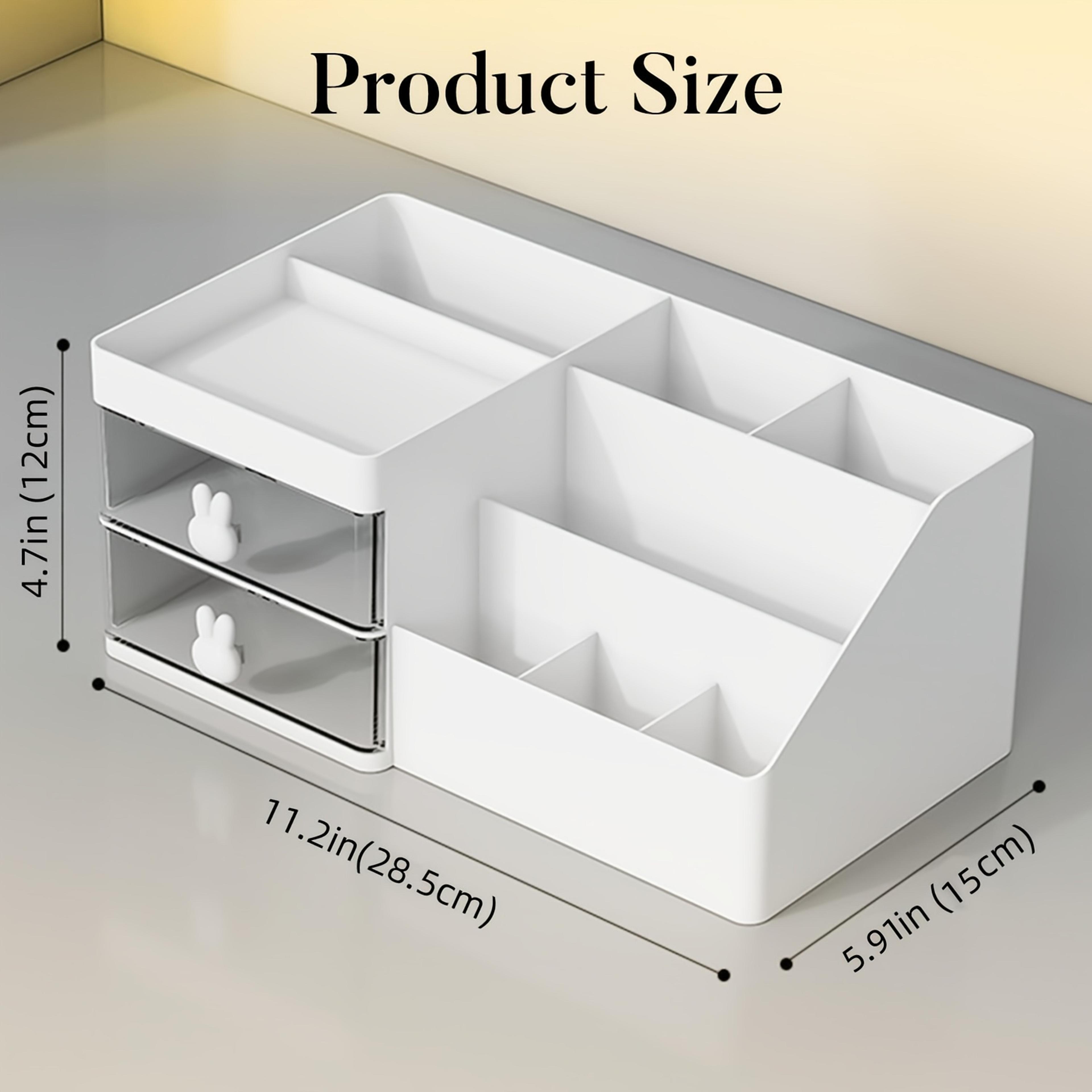 Transparent Rabbit Handle Makeup Organizer With Drawers 5