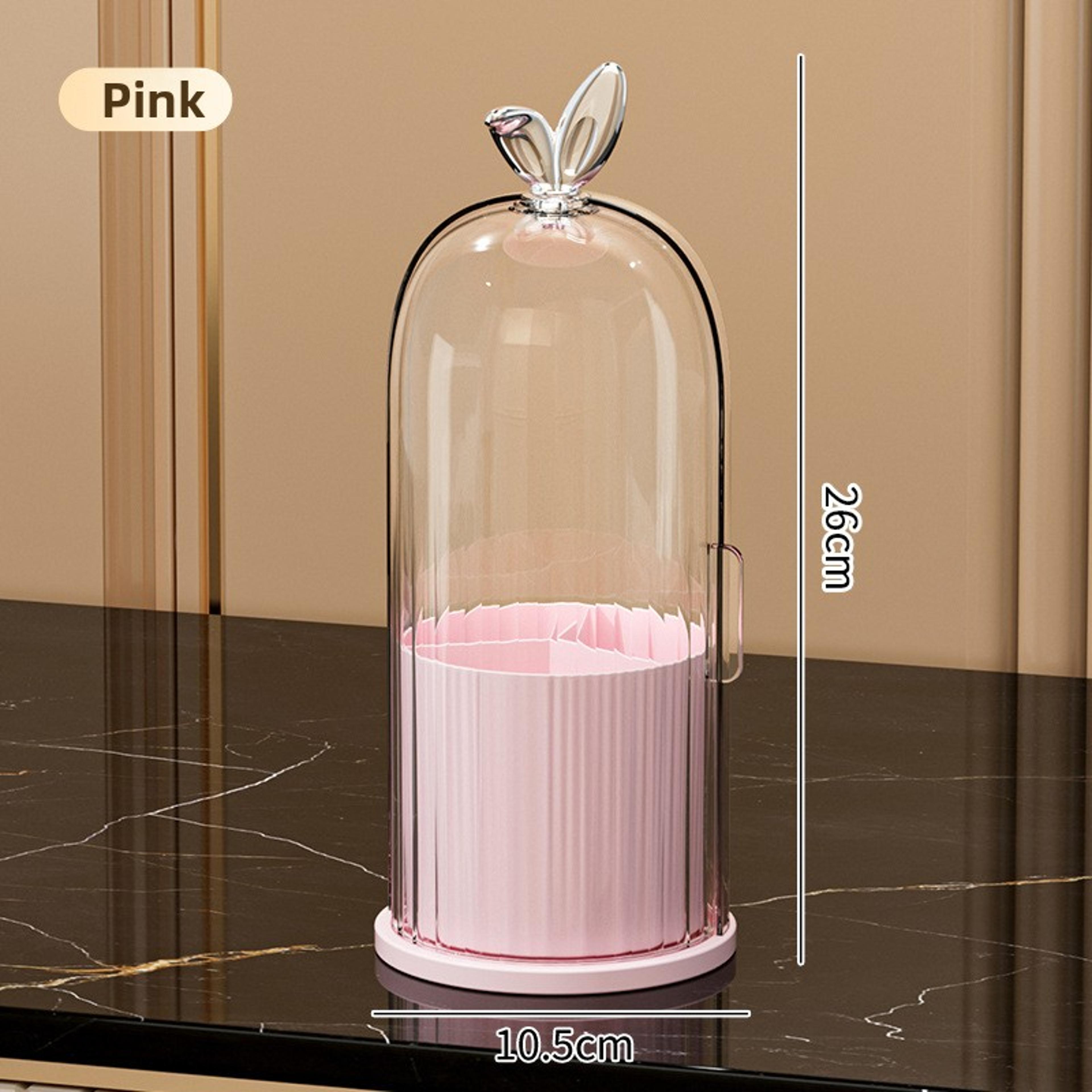 Sliding Toothbrush Holder 360 Rotating Bathroom Organizer With Dustproof Cover 7