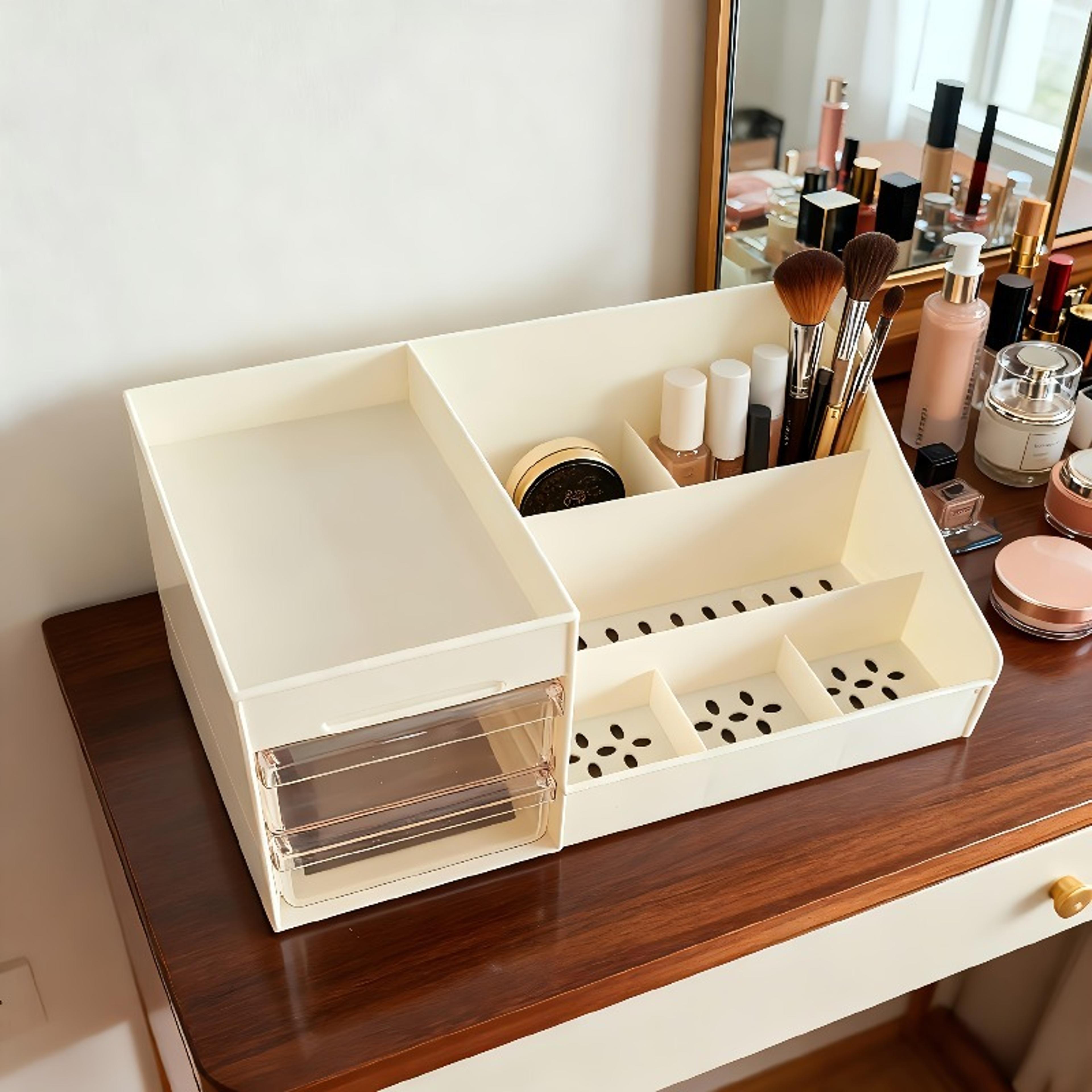 Compact Makeup Organizer And Jewelry Storage Box For Desktop Vanity 2