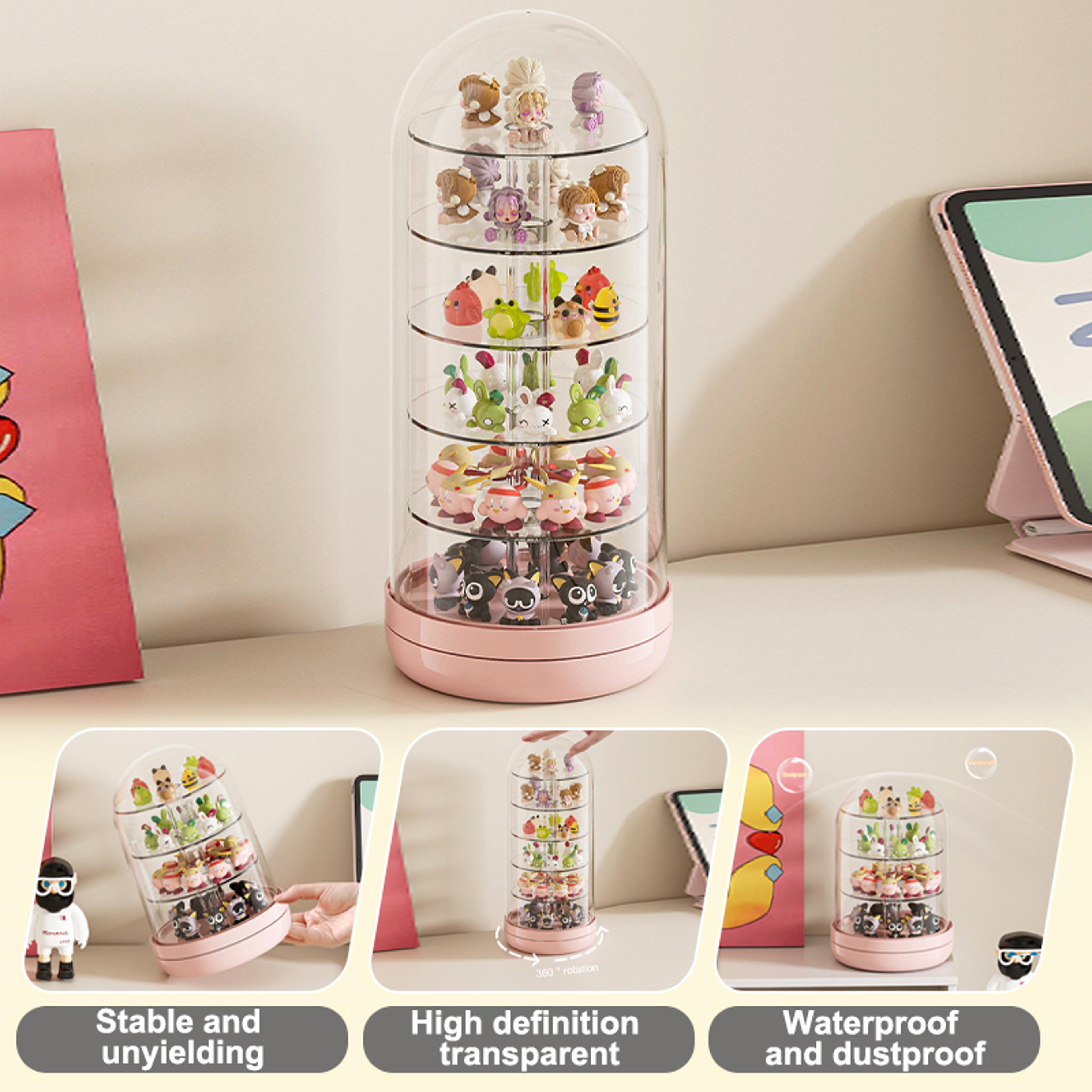 Uforu Rotating Blind Box Display Case With Cover Multi Layer Collectible Organizer 2