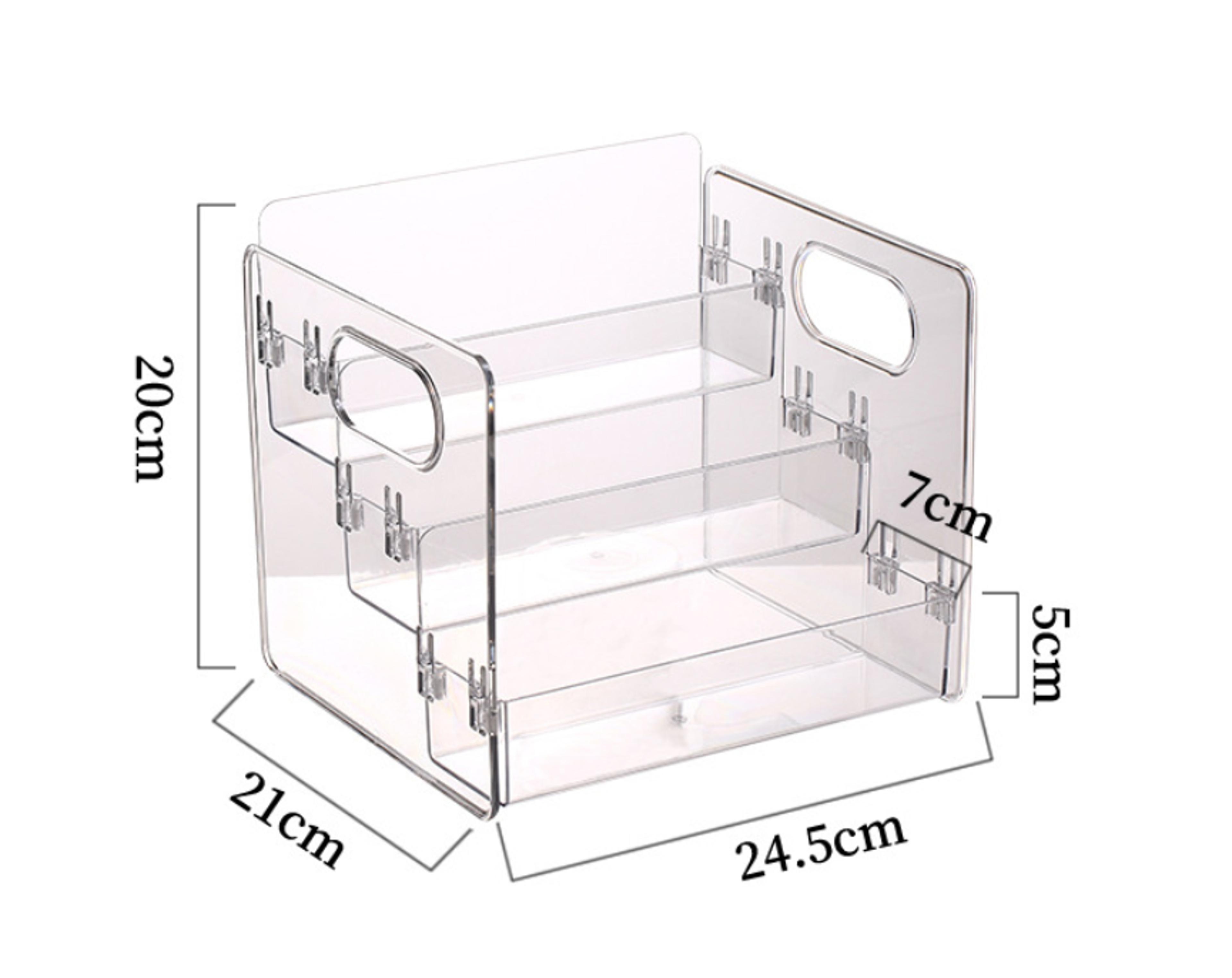 Acrylic Makeup Organizer Slanted Cosmetic Storage Basket For Vanity 5