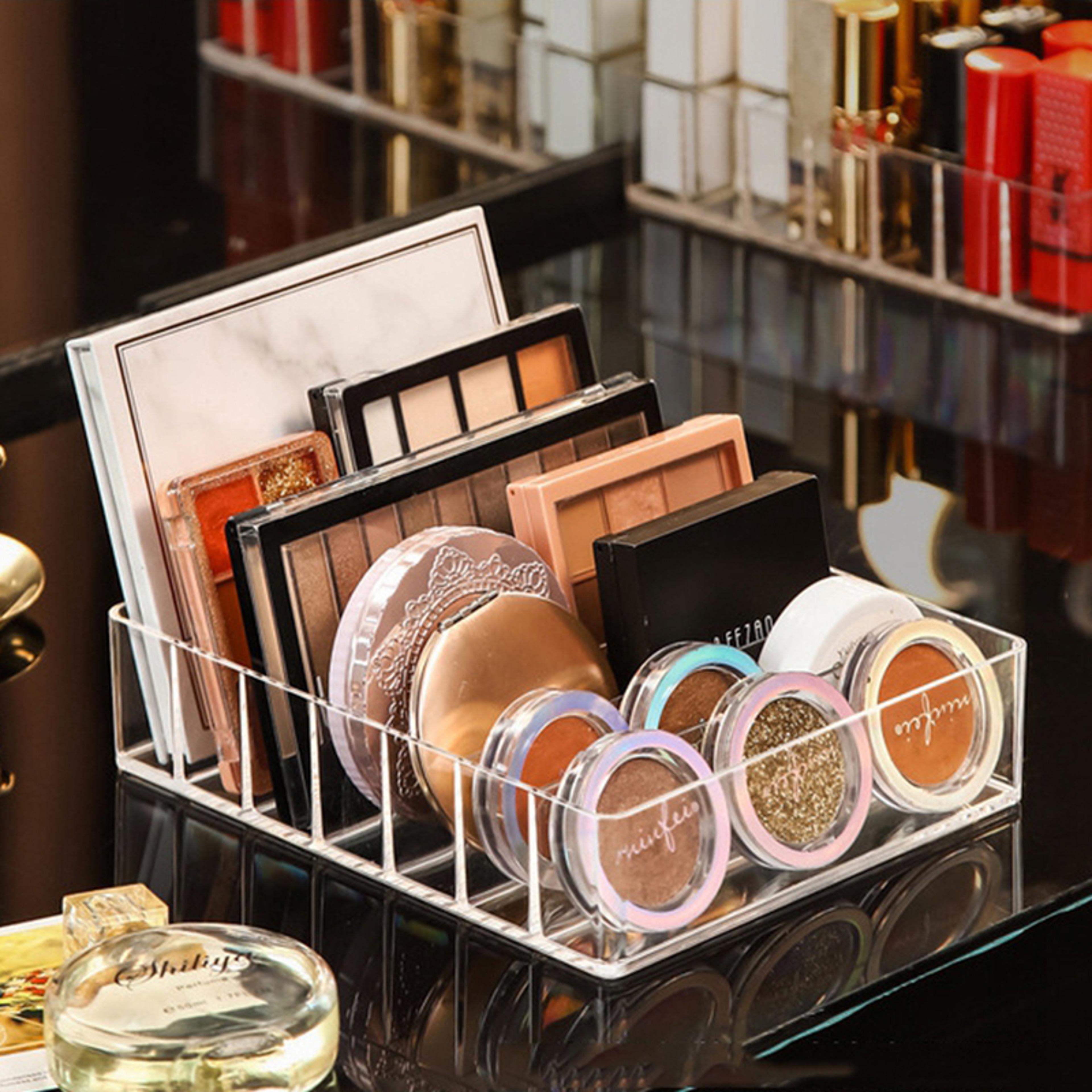 7 Grid Clear Makeup Organizer Lipstick Cosmetic Storage Box For Vanity And Drawers 4