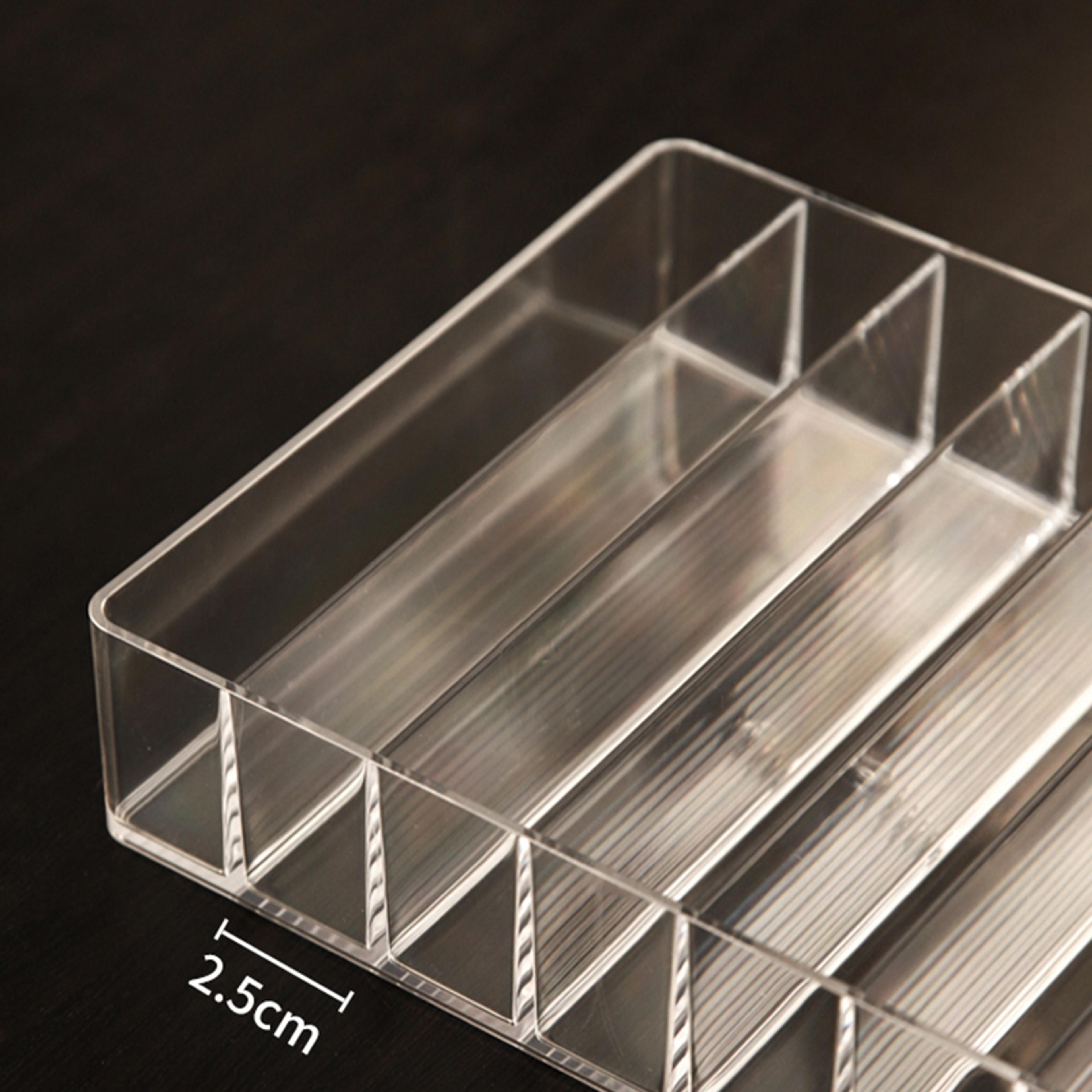 7 Grid Clear Makeup Organizer Lipstick Cosmetic Storage Box For Vanity And Drawers 6