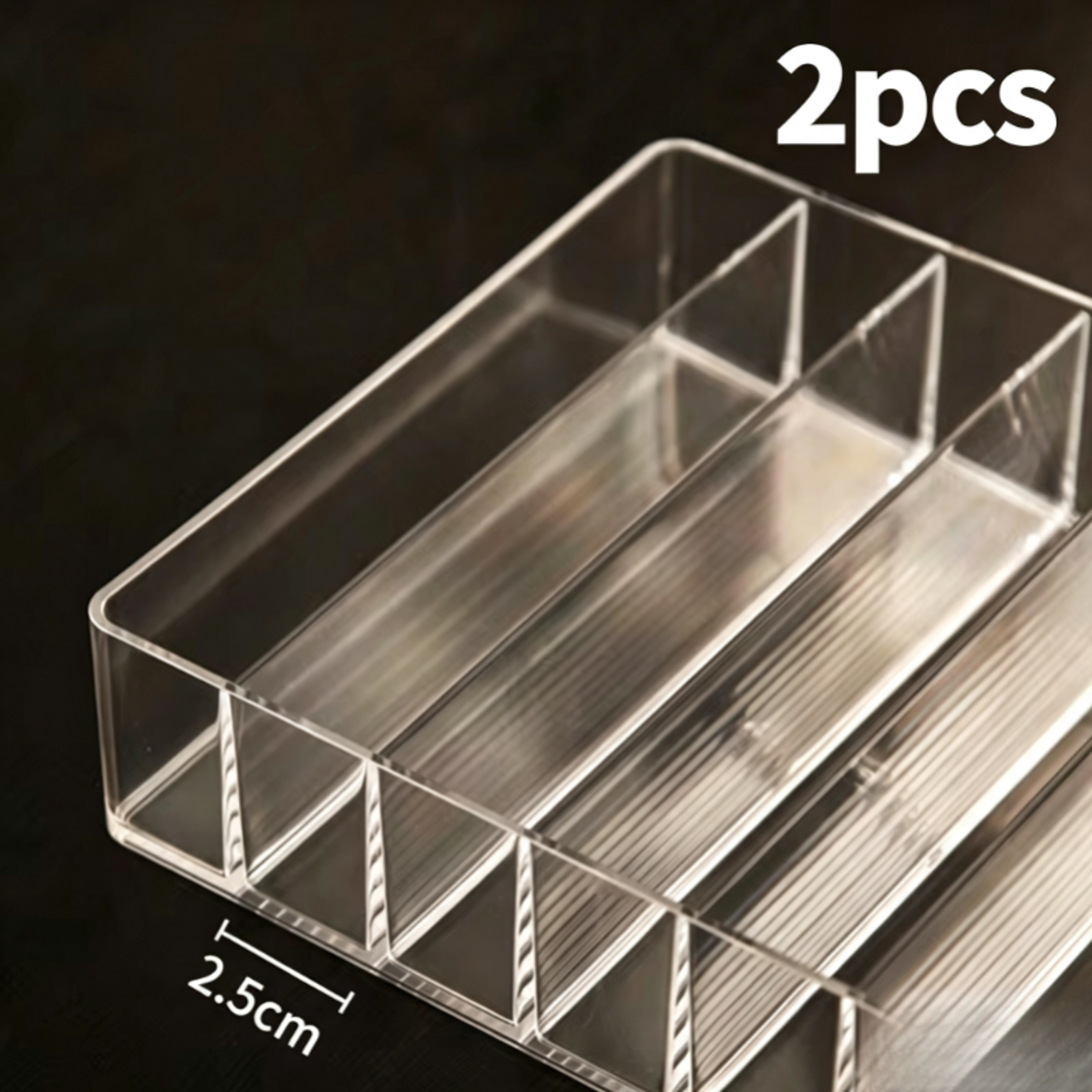7 Grid Clear Makeup Organizer Lipstick Cosmetic Storage Box For Vanity And Drawers 7