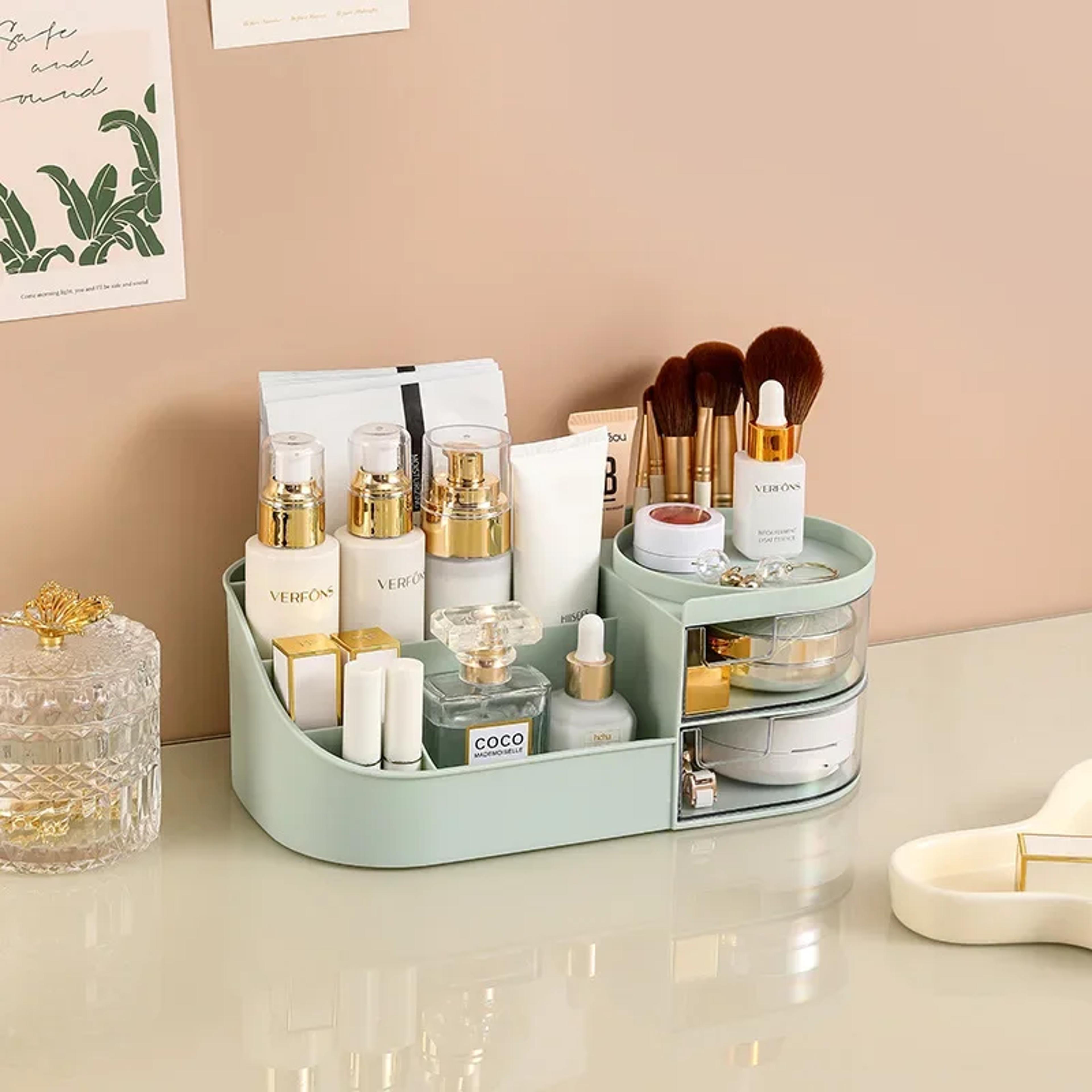 Large Capacity Makeup Organizer Cosmetic Storage Box With Drawers 8
