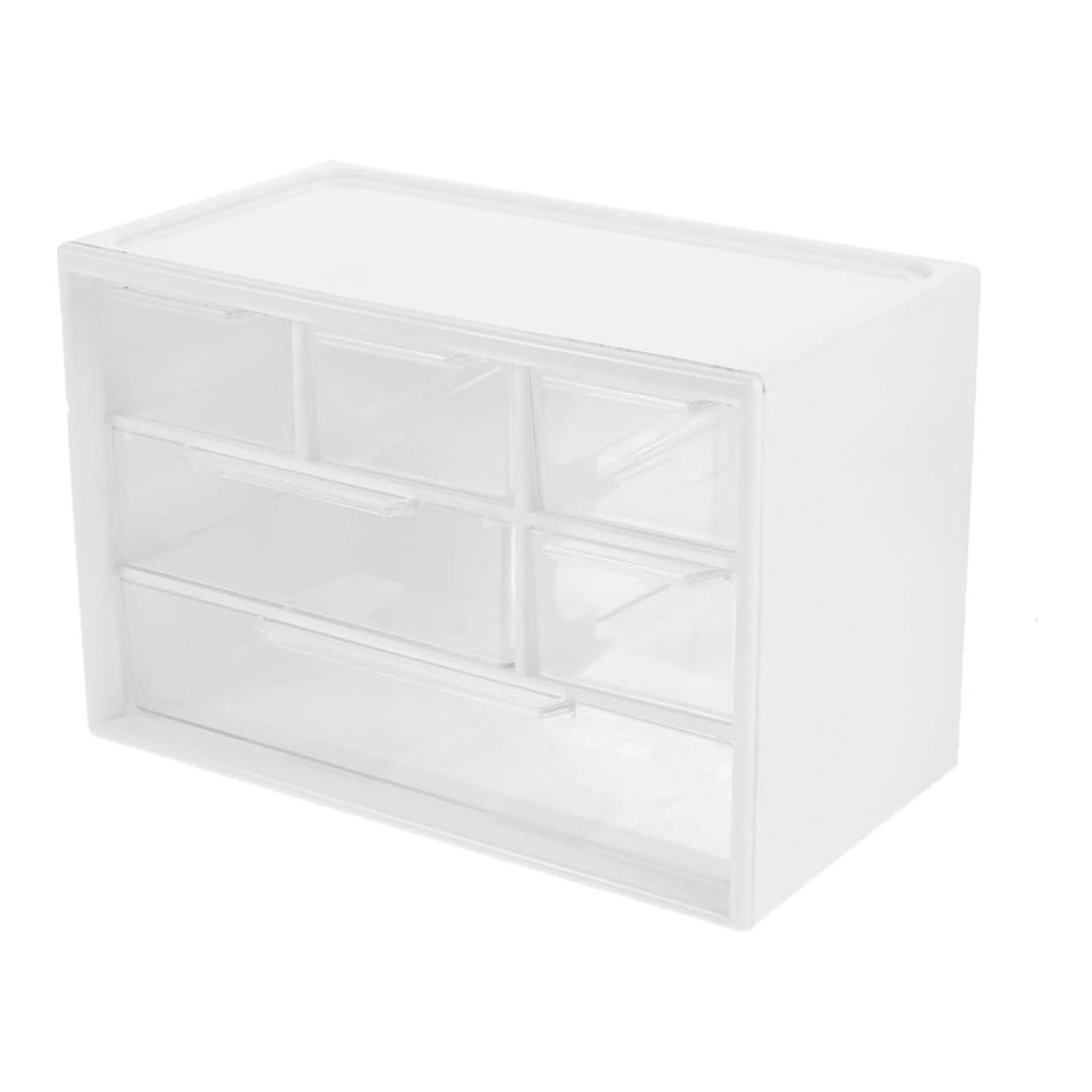 Clear Desktop Organizer Storage Box With Drawer For Jewelry Hair Clips And Small Essentials 5