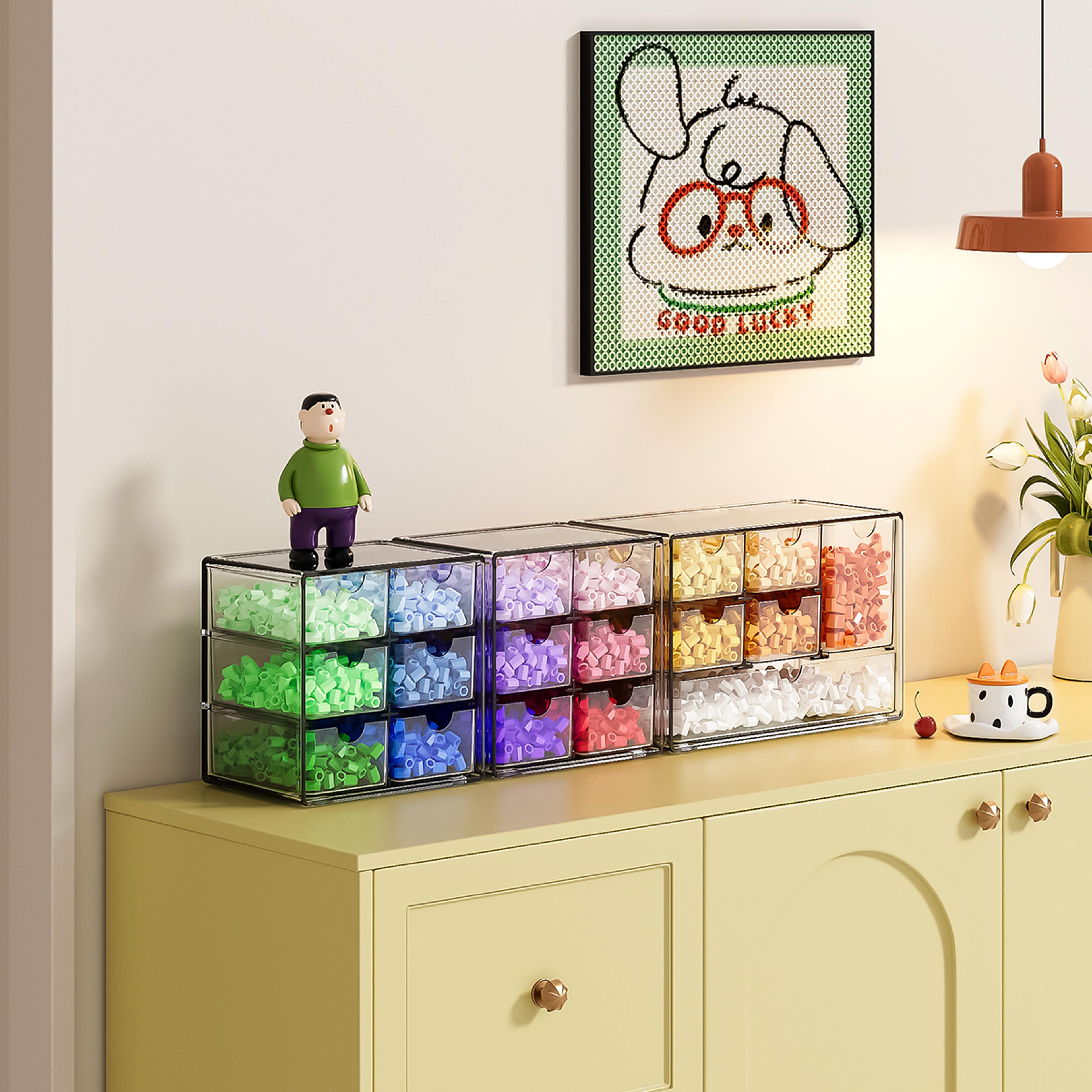 Acrylic Makeup Organizer With 6 Drawers Clear Desk And Jewelry Storage 4