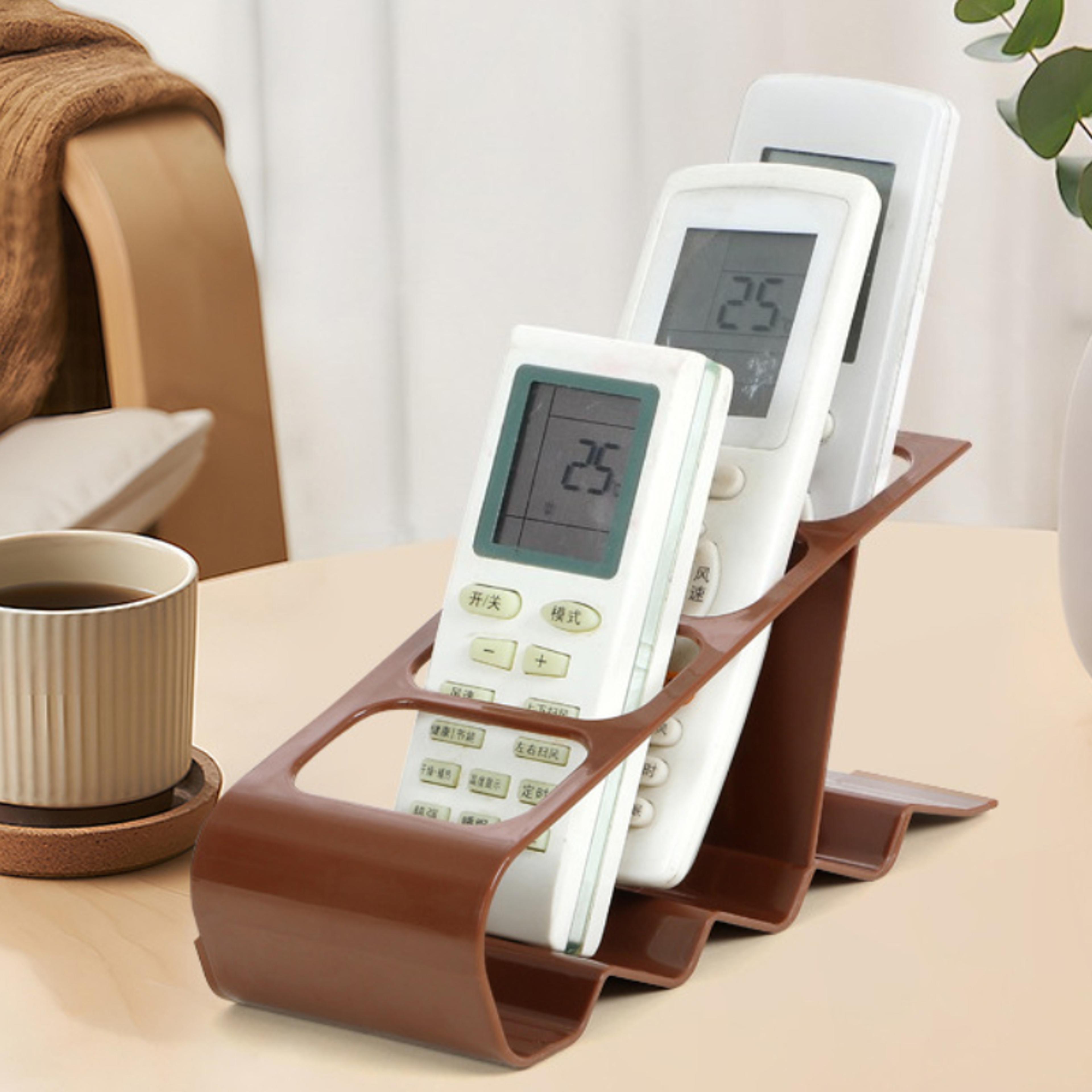 4 Grid Remote Control Organizer With Non Slip Base Compact TV Remote Holder 2