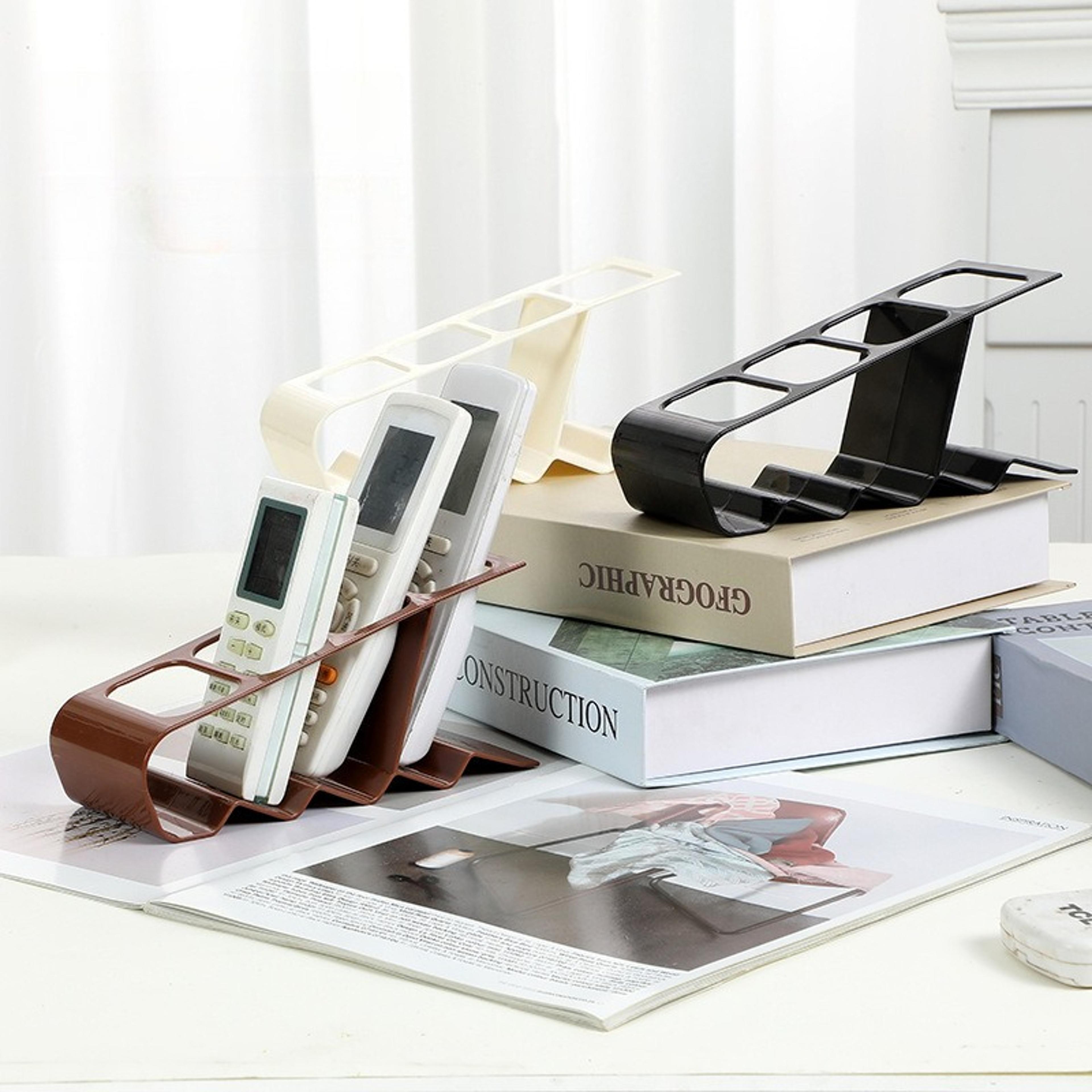 4 Grid Remote Control Organizer With Non Slip Base Compact TV Remote Holder 3