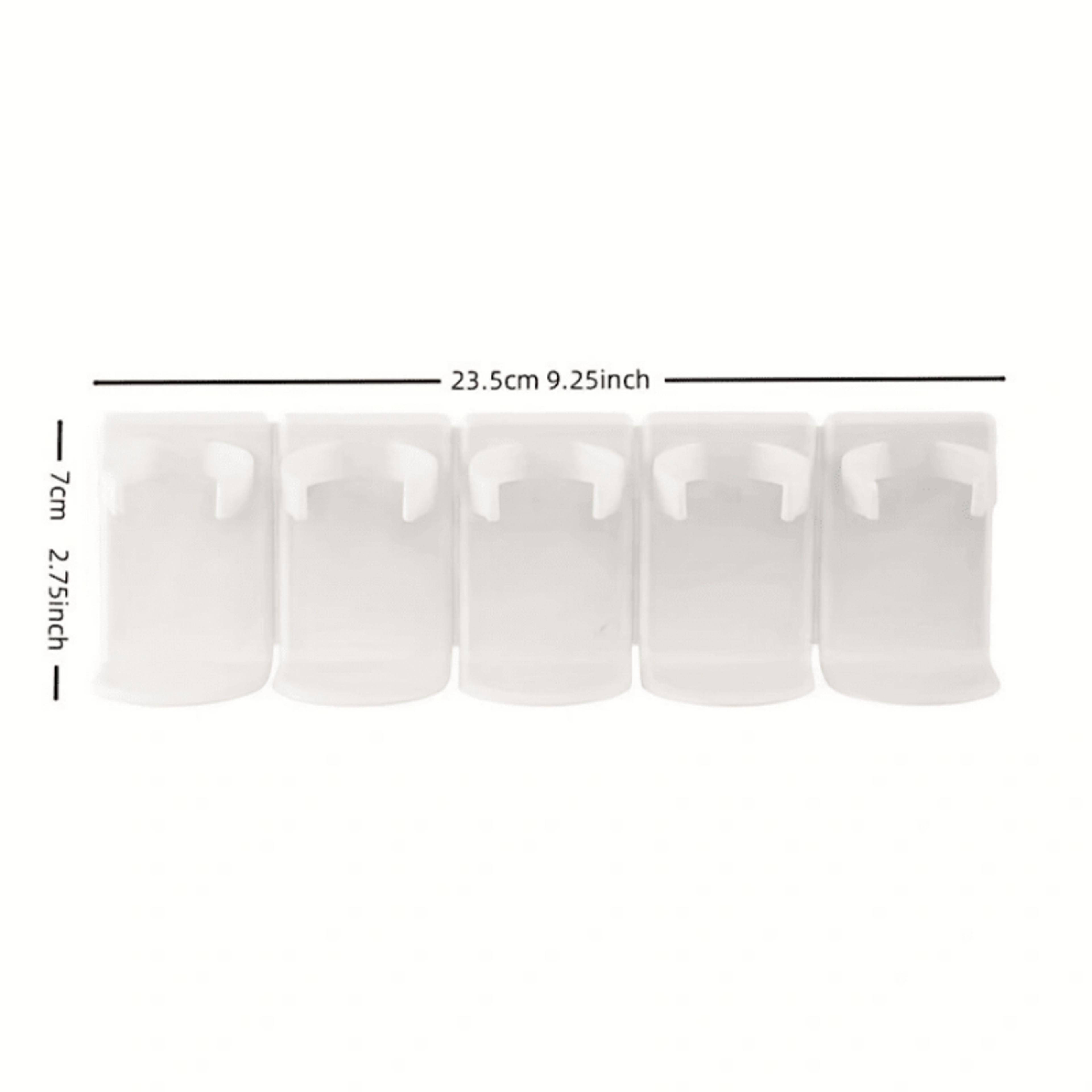 5 Grid Punch Free Wall Mounted Cosmetic Organizer Rack 6